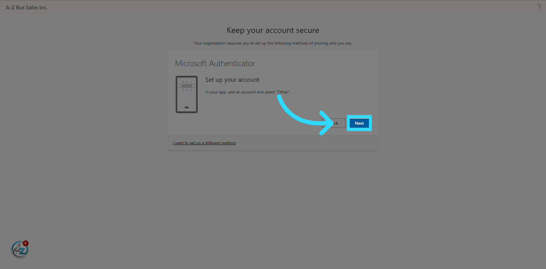 Click 'Next'