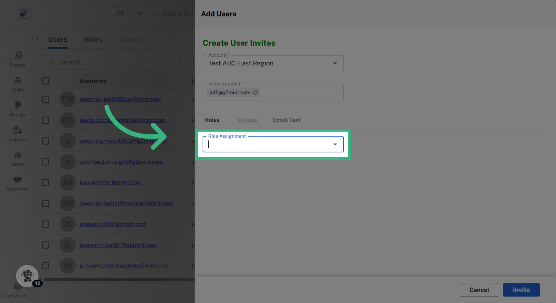 Click 'Role Assignment'