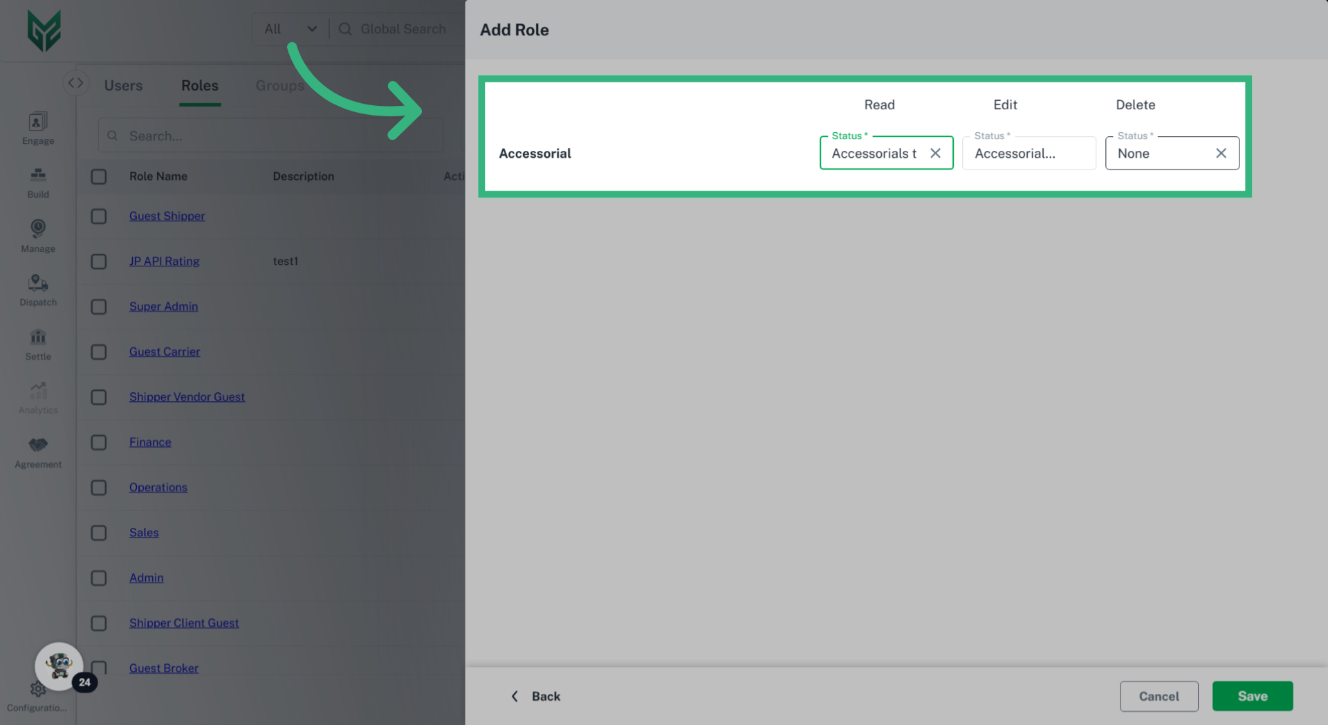 Determine permissions