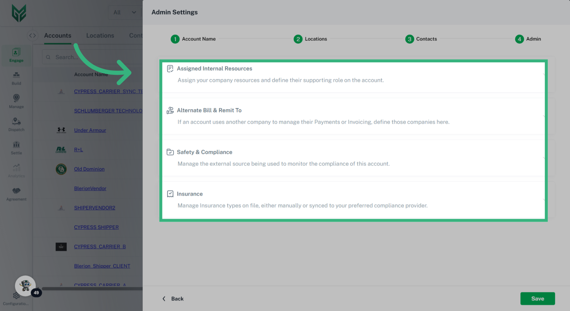 Enter additional Account details