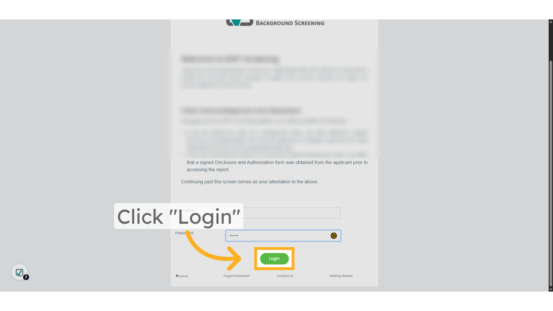 Click 'Login'
