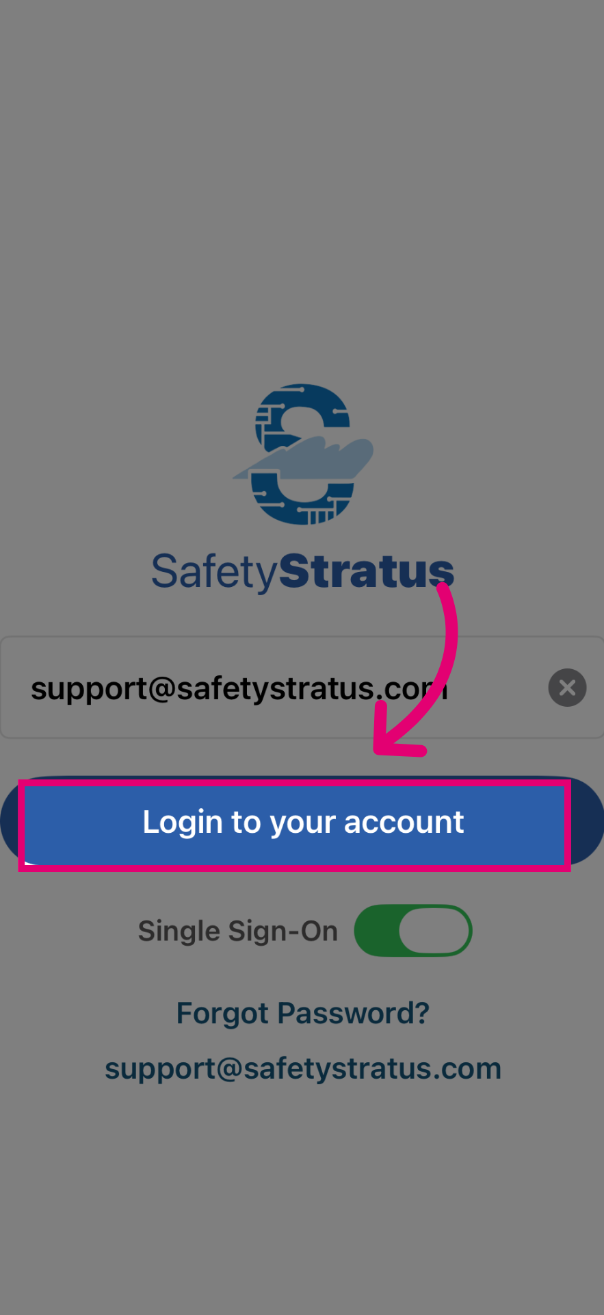 Select Login to your account