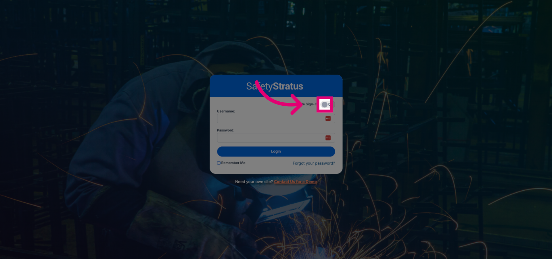 Open Login Page