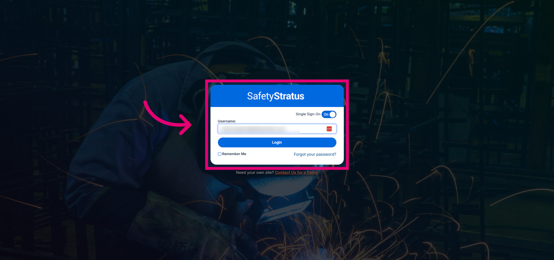 Choose Single Sign-On Option