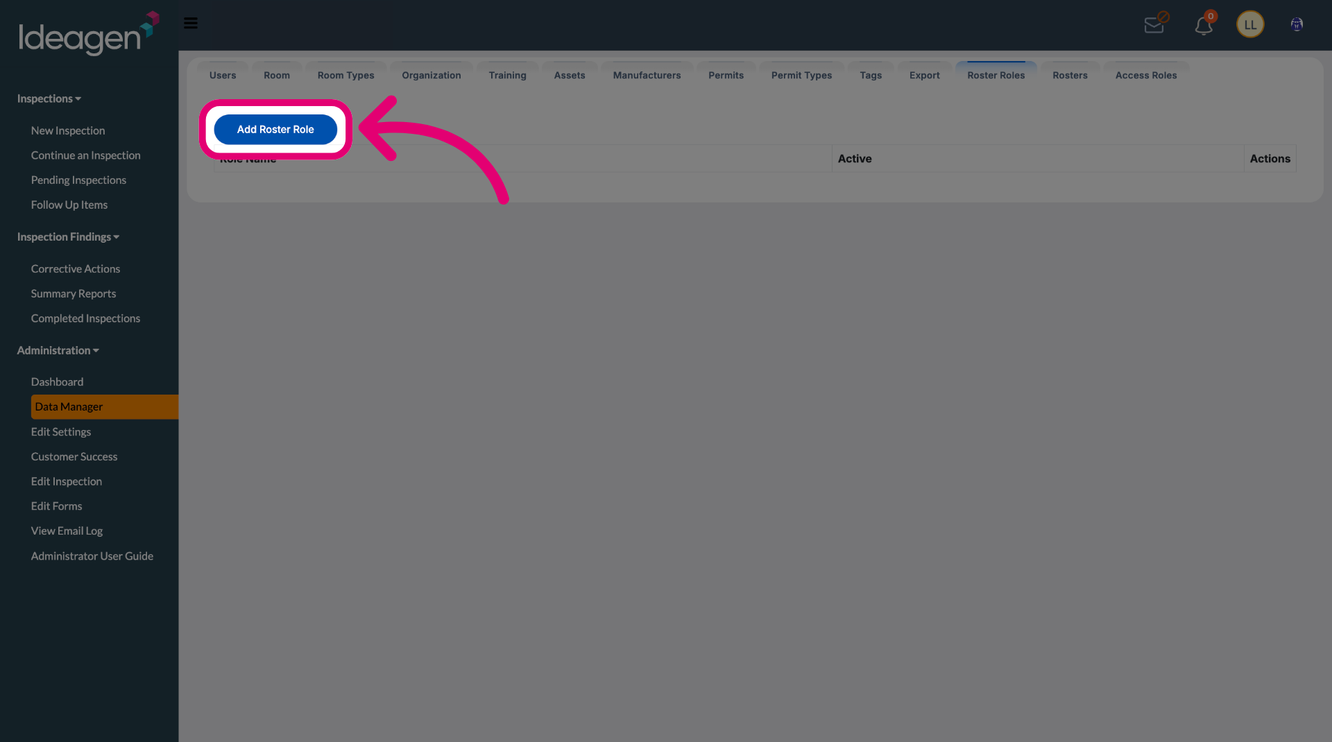 Click 'Add Roster Role'