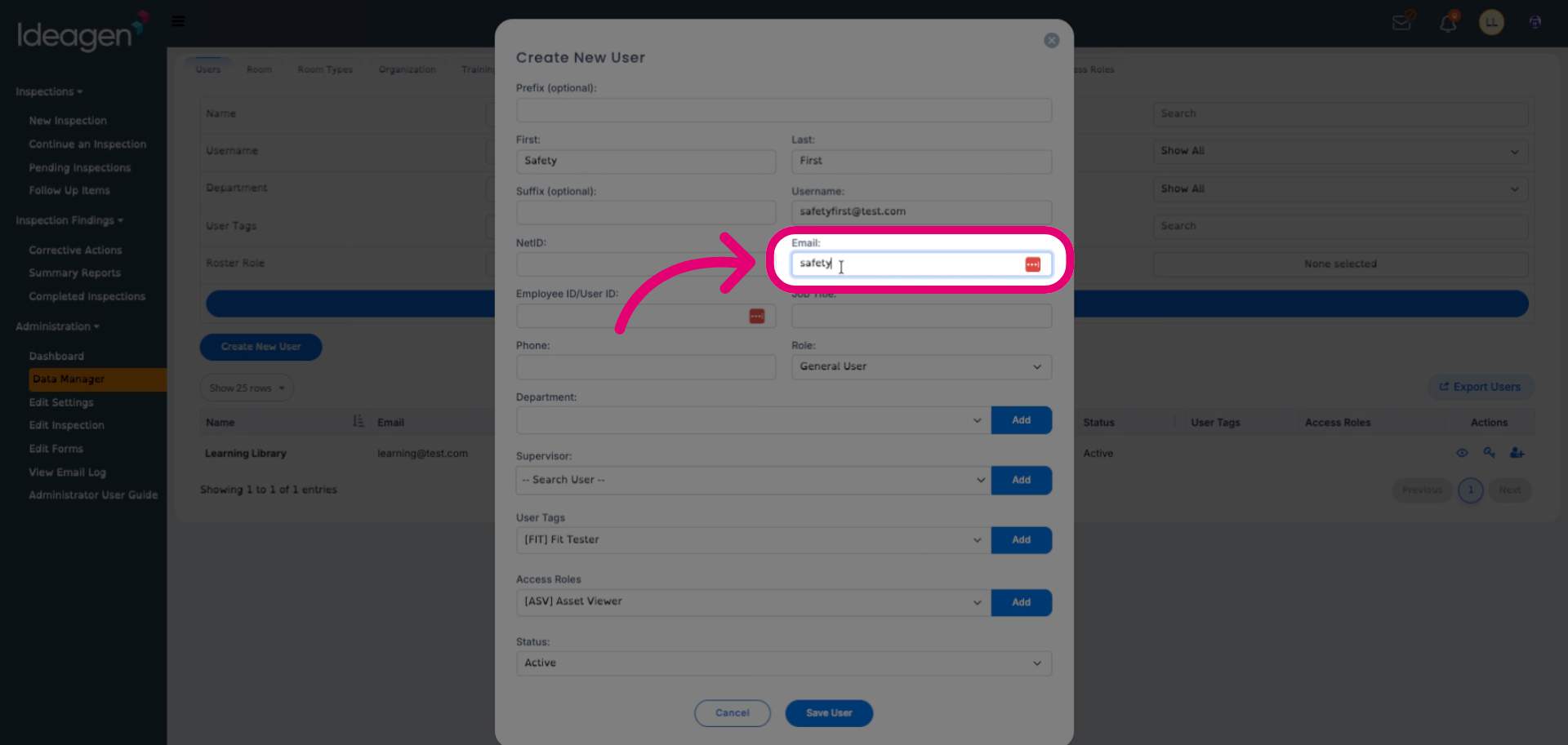Enter an email