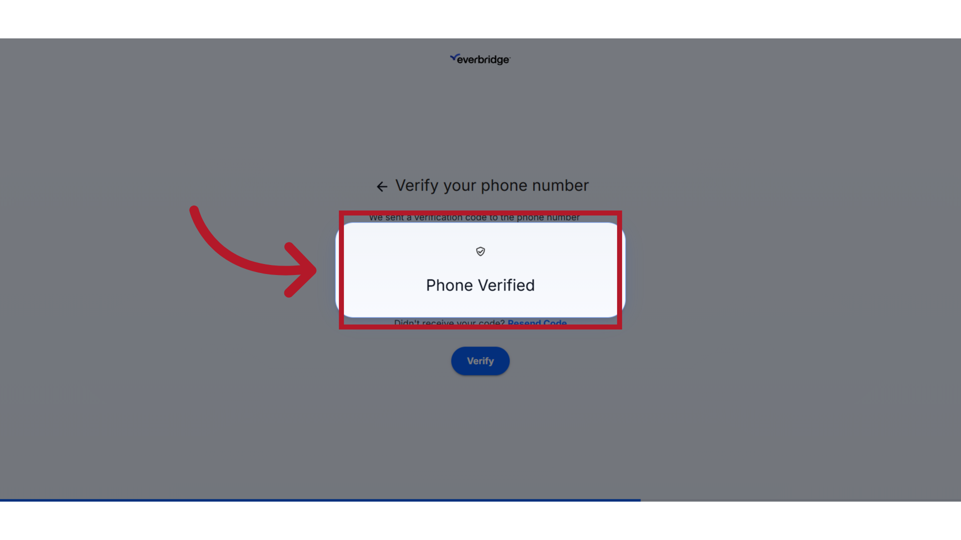 'Phone Verified' Pop Up