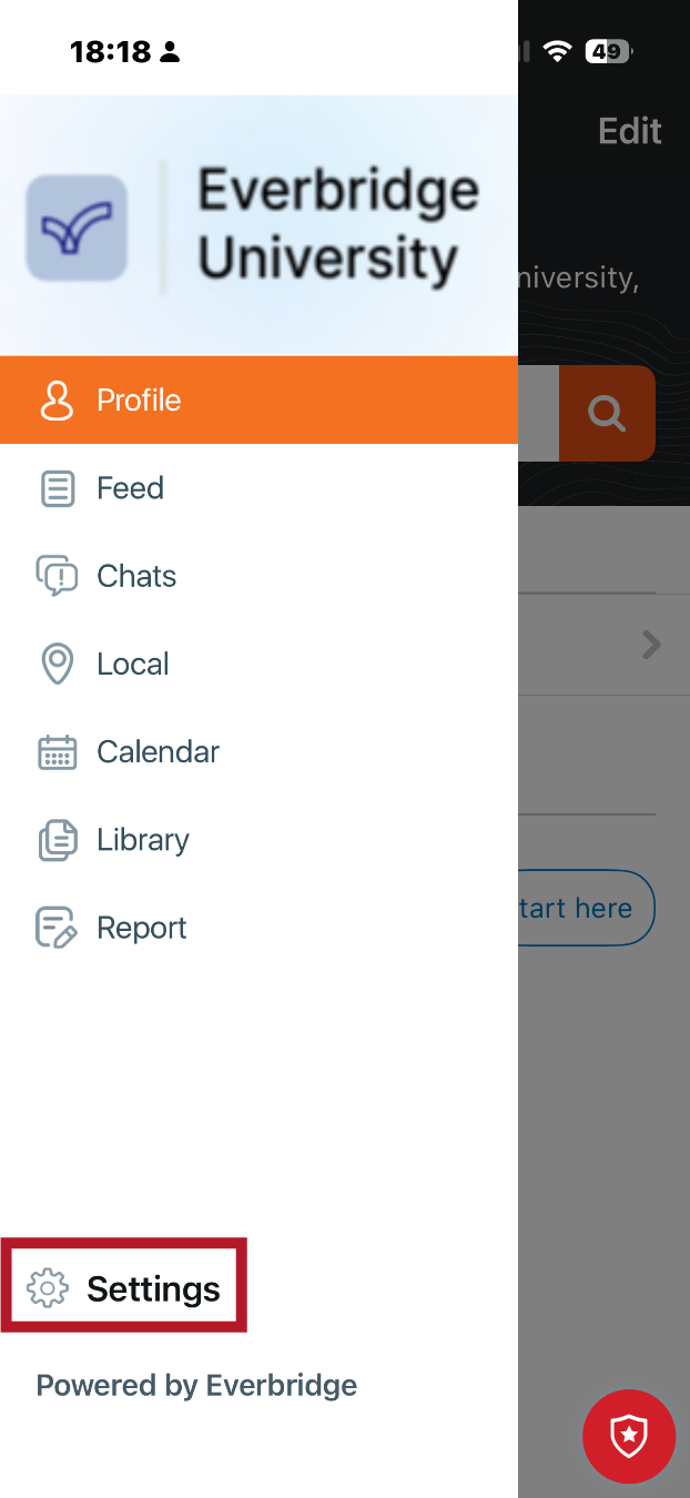 Navigating to Migration Settings