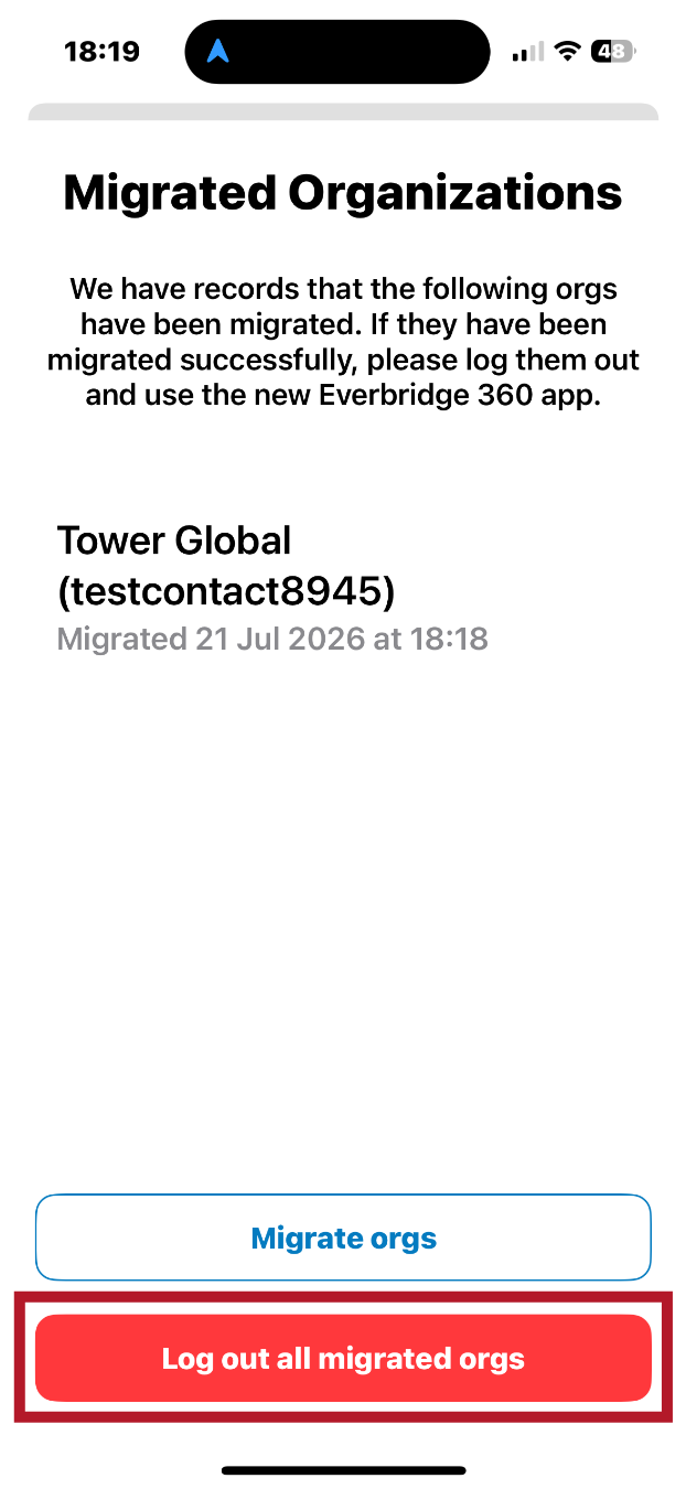 Logging Out of the Legacy App