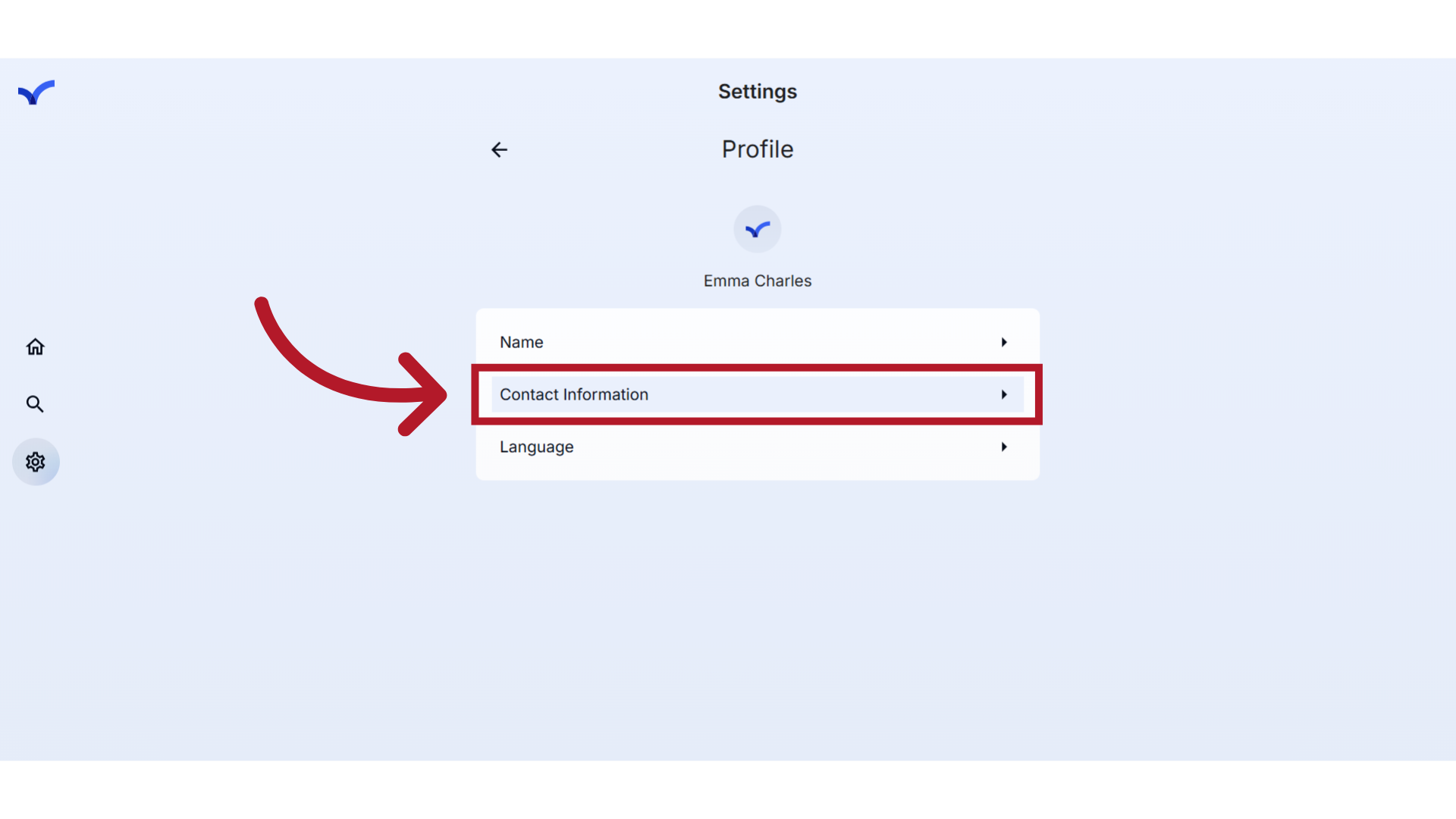 Click 'Contact Information'