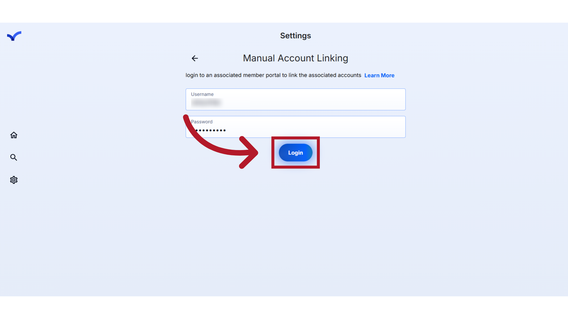 Click 'Login'