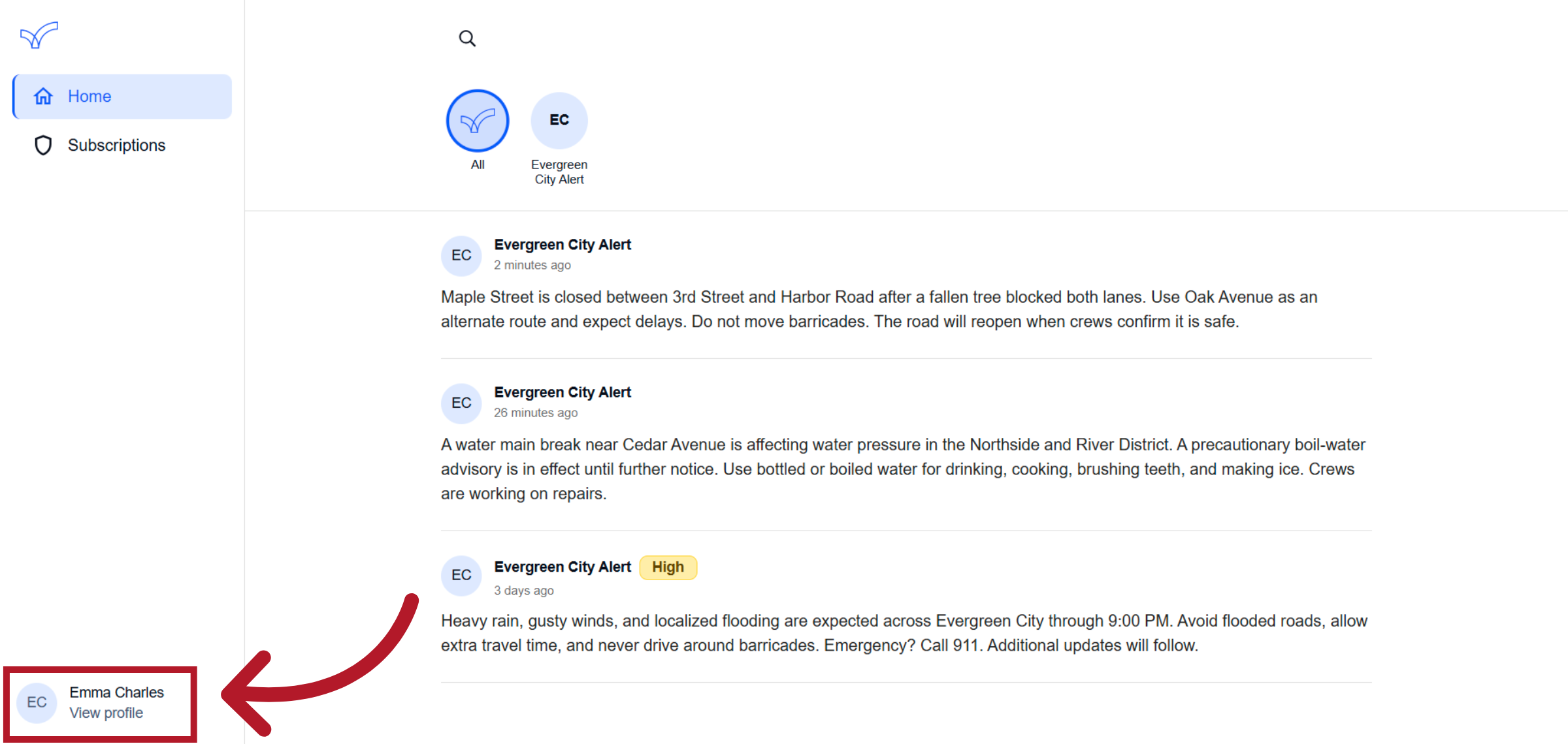 View User Profile