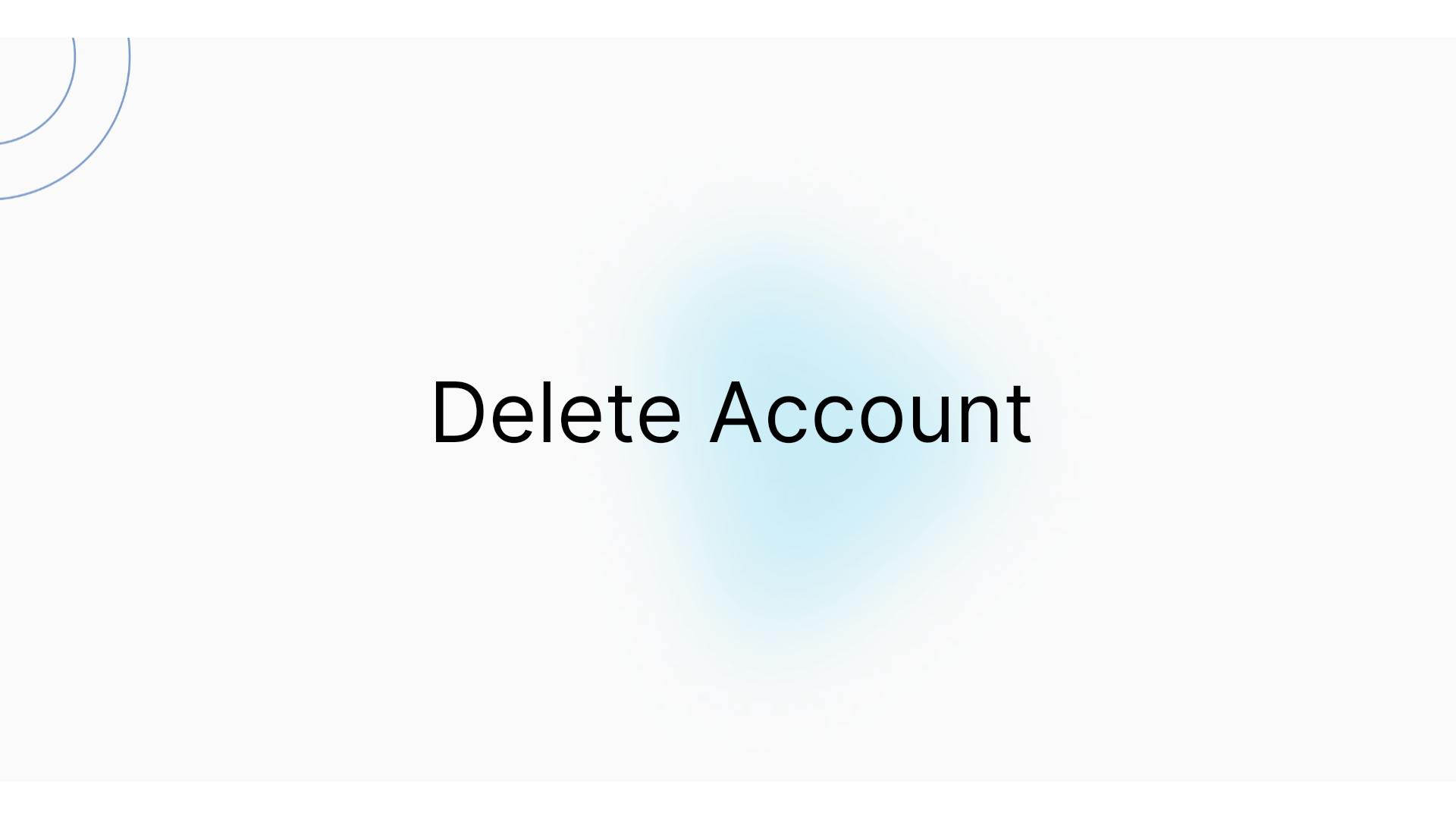 Delete Account