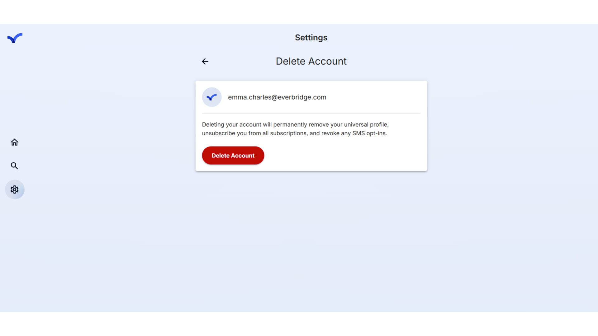 Deleting your account