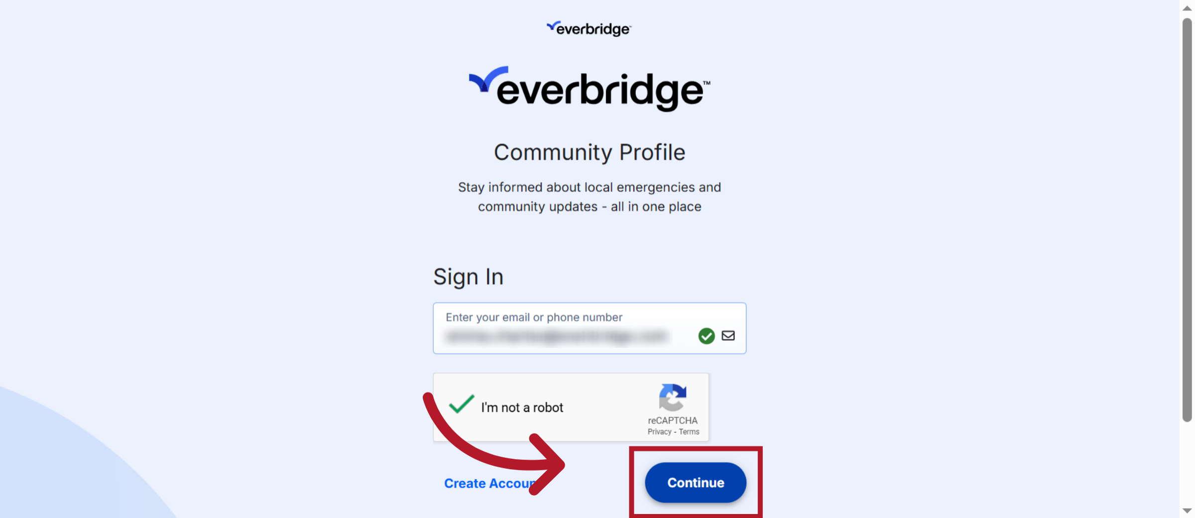 Click 'Continue'