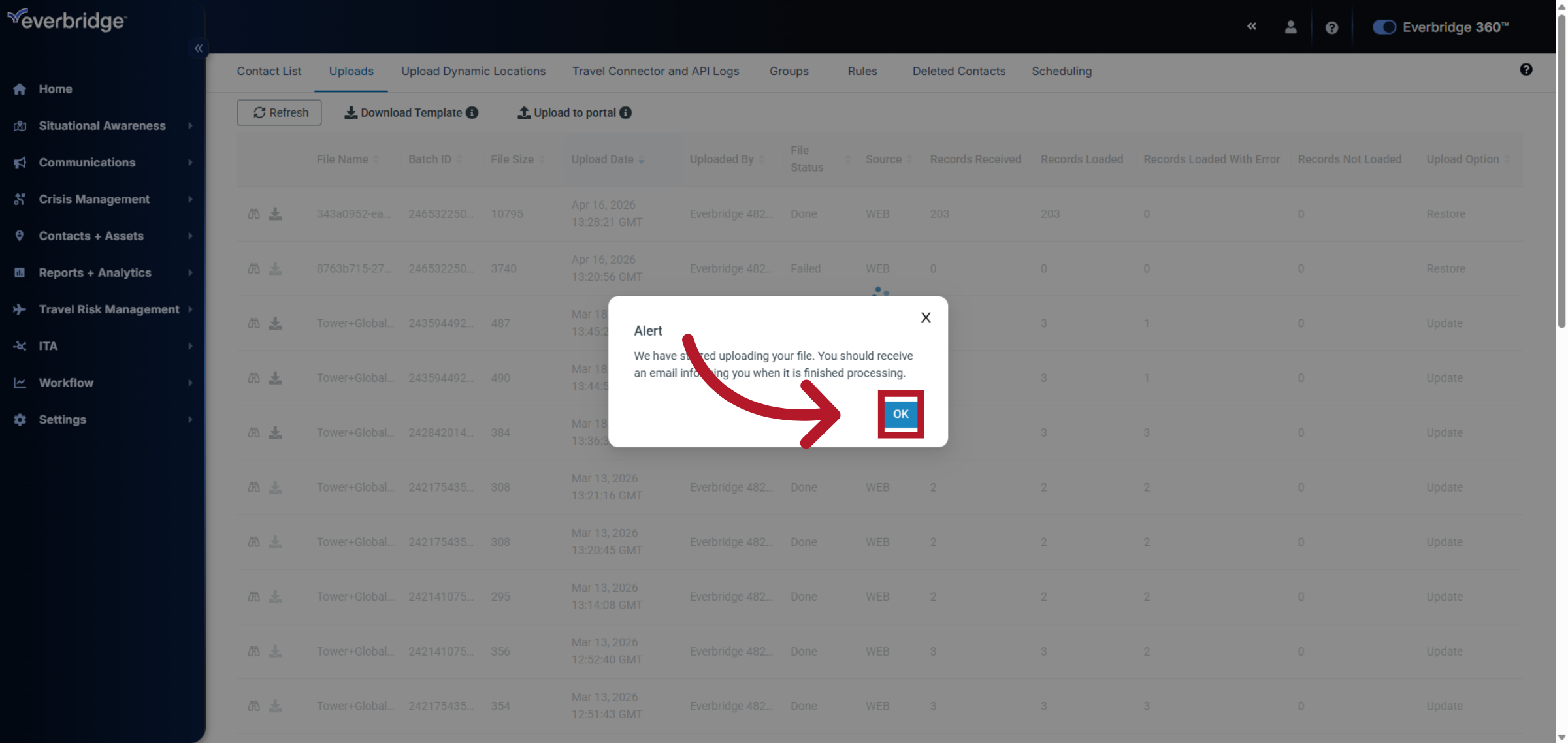 Acknowledge Confirmation