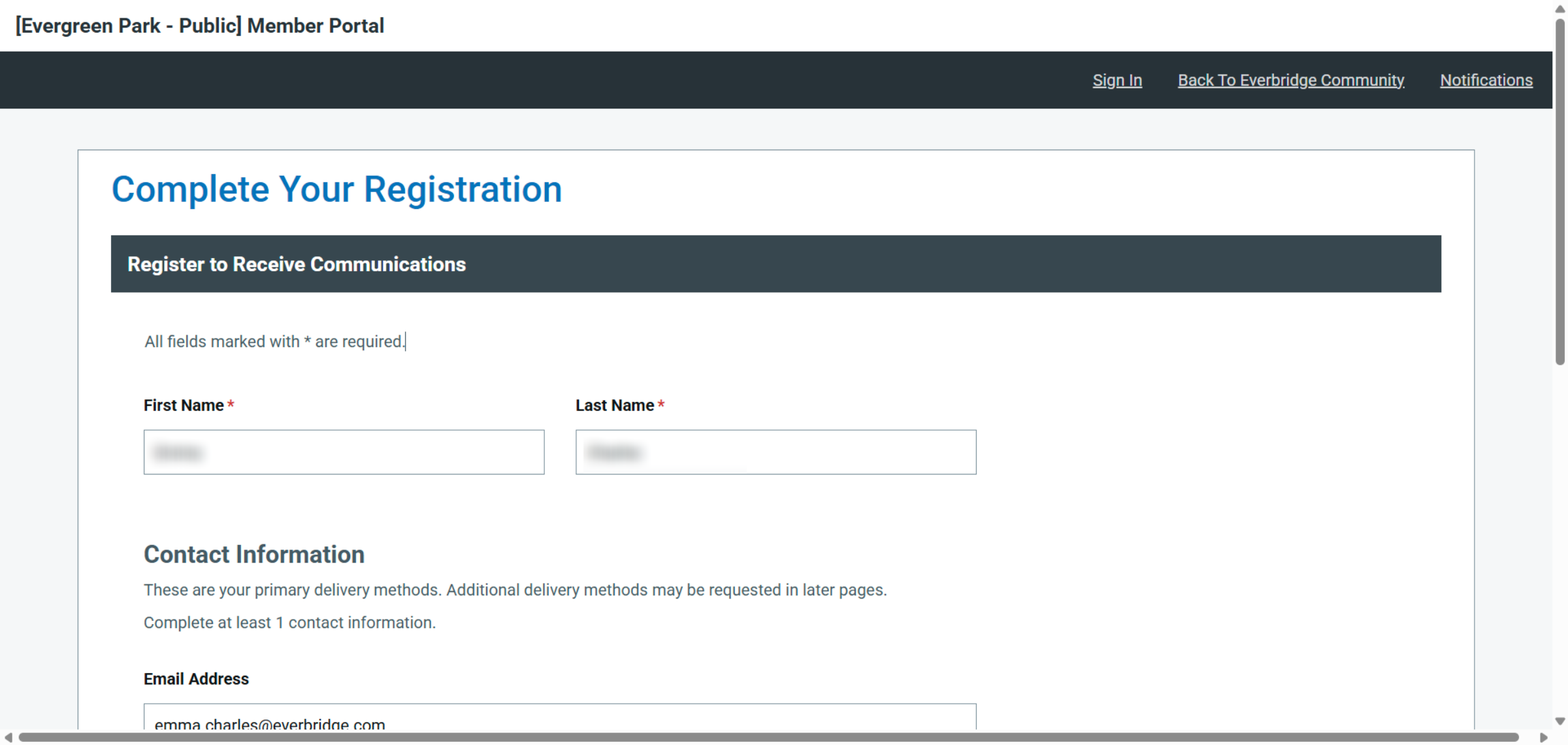Sign Up Fom