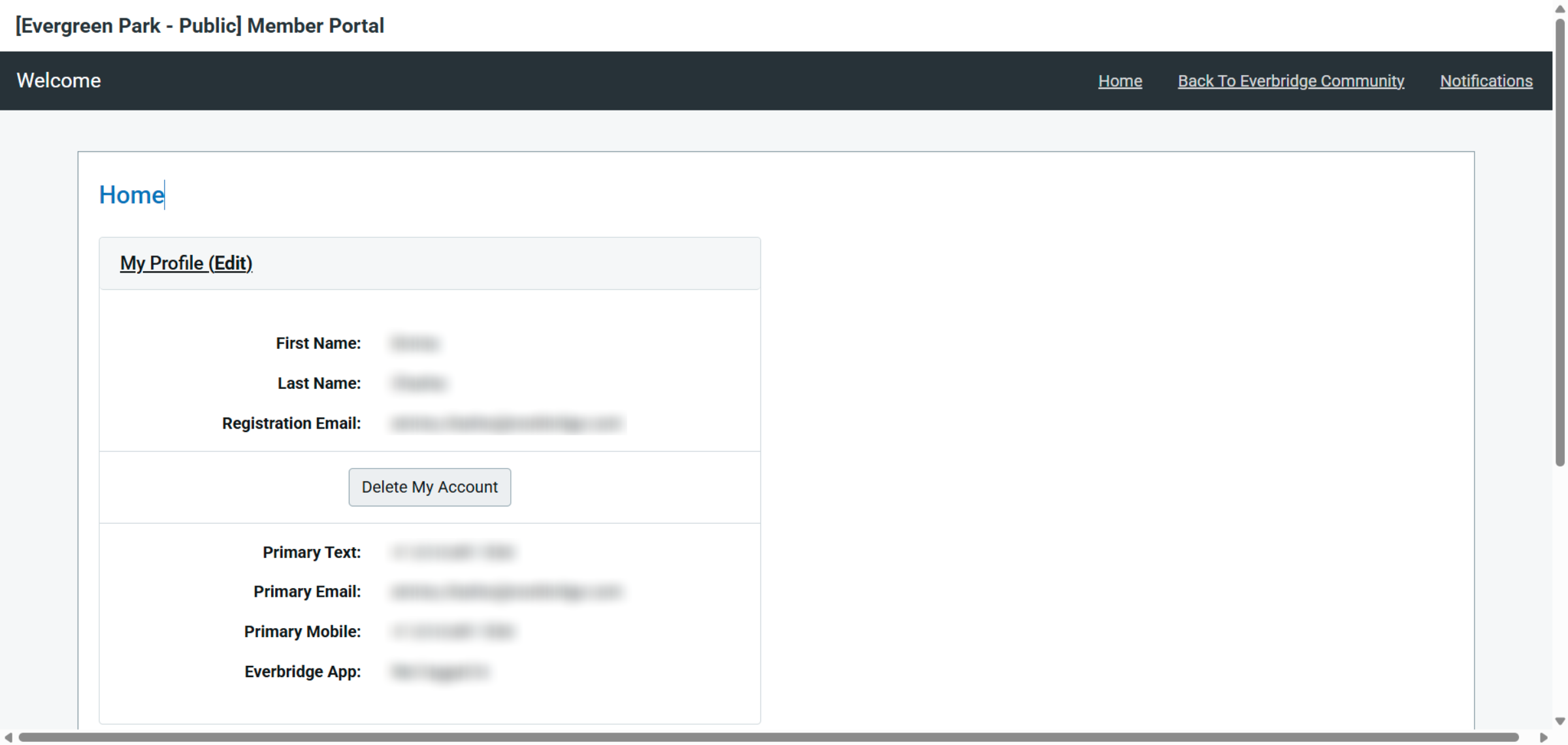 Access Member Portal Home