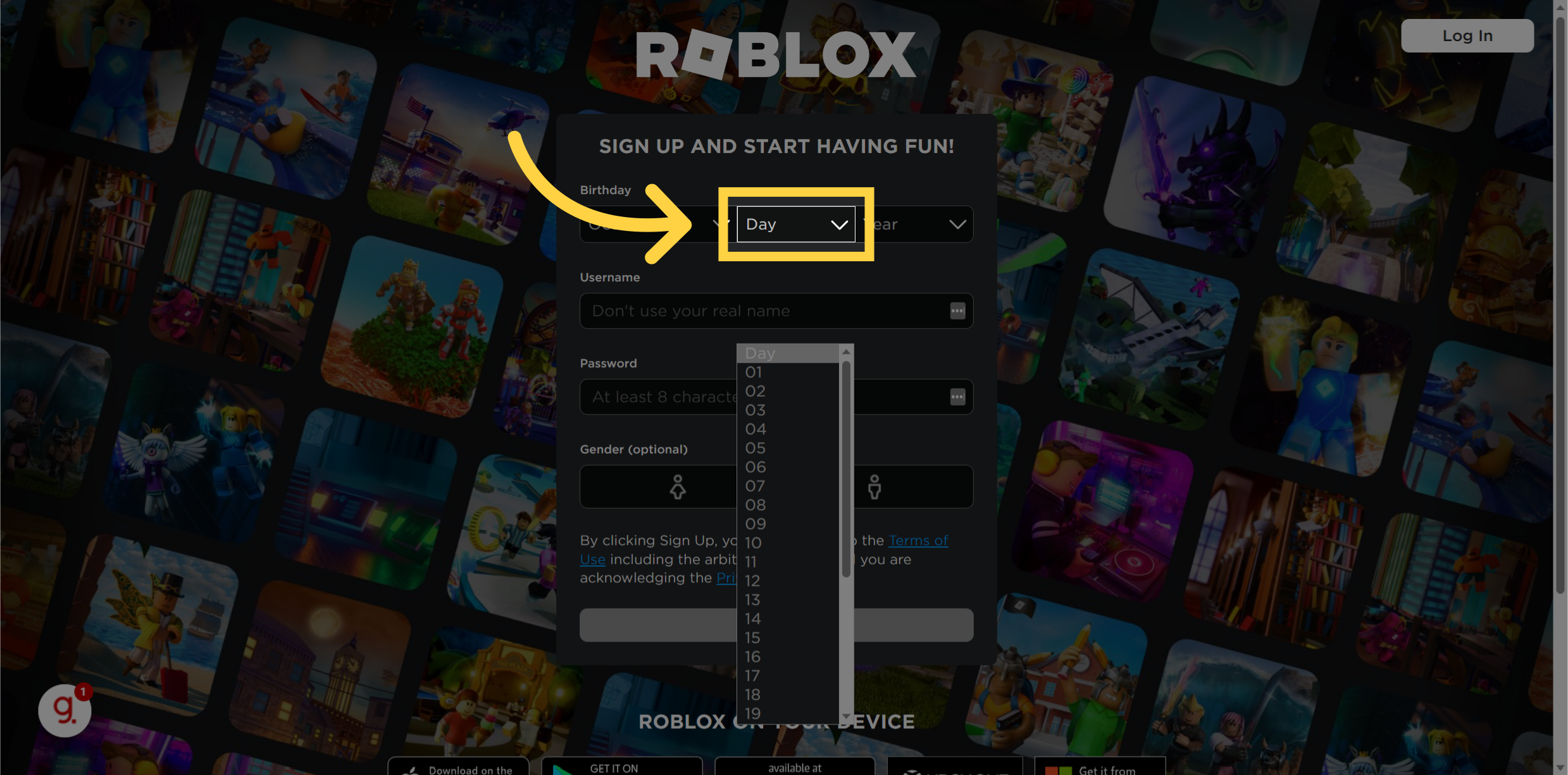 Instructions on How to login to roblox?