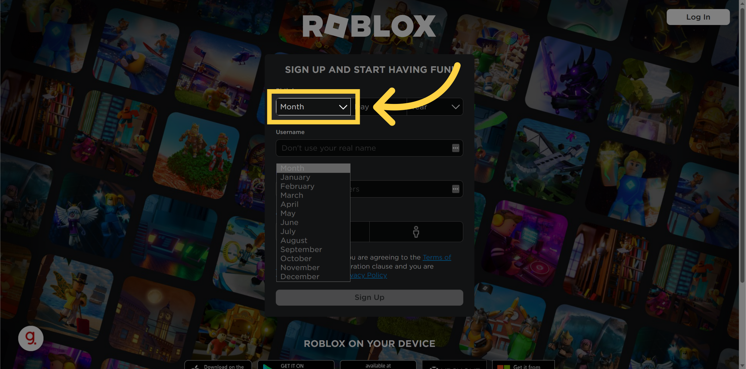 Instructions on How to login to roblox?