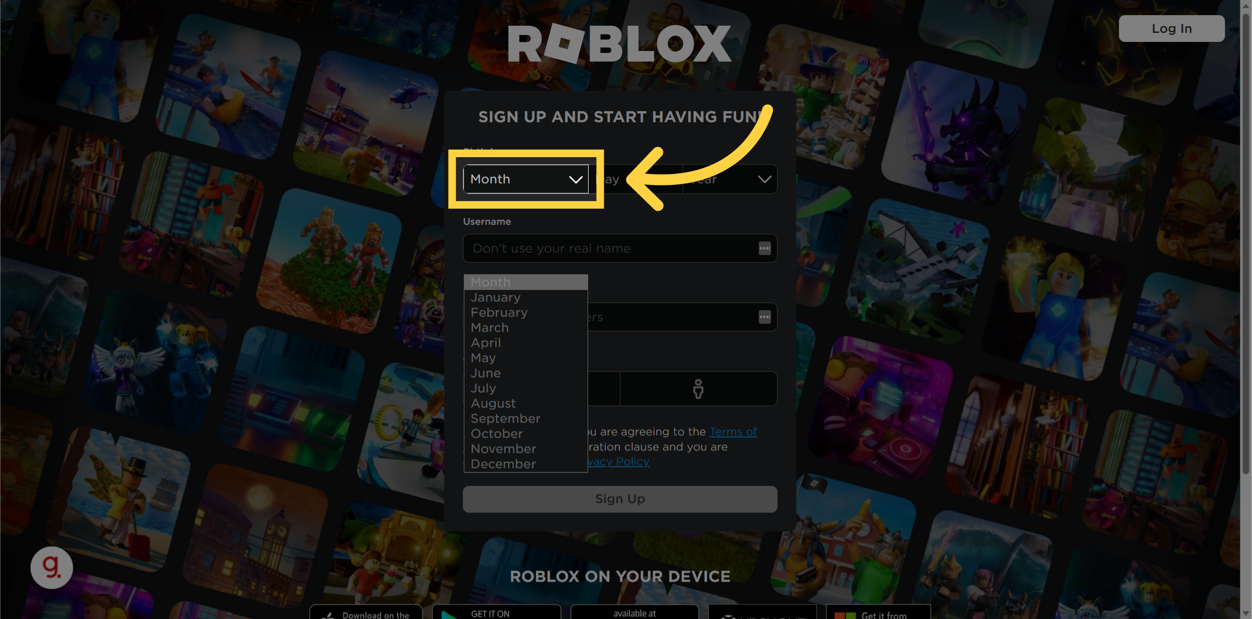 username roblox login