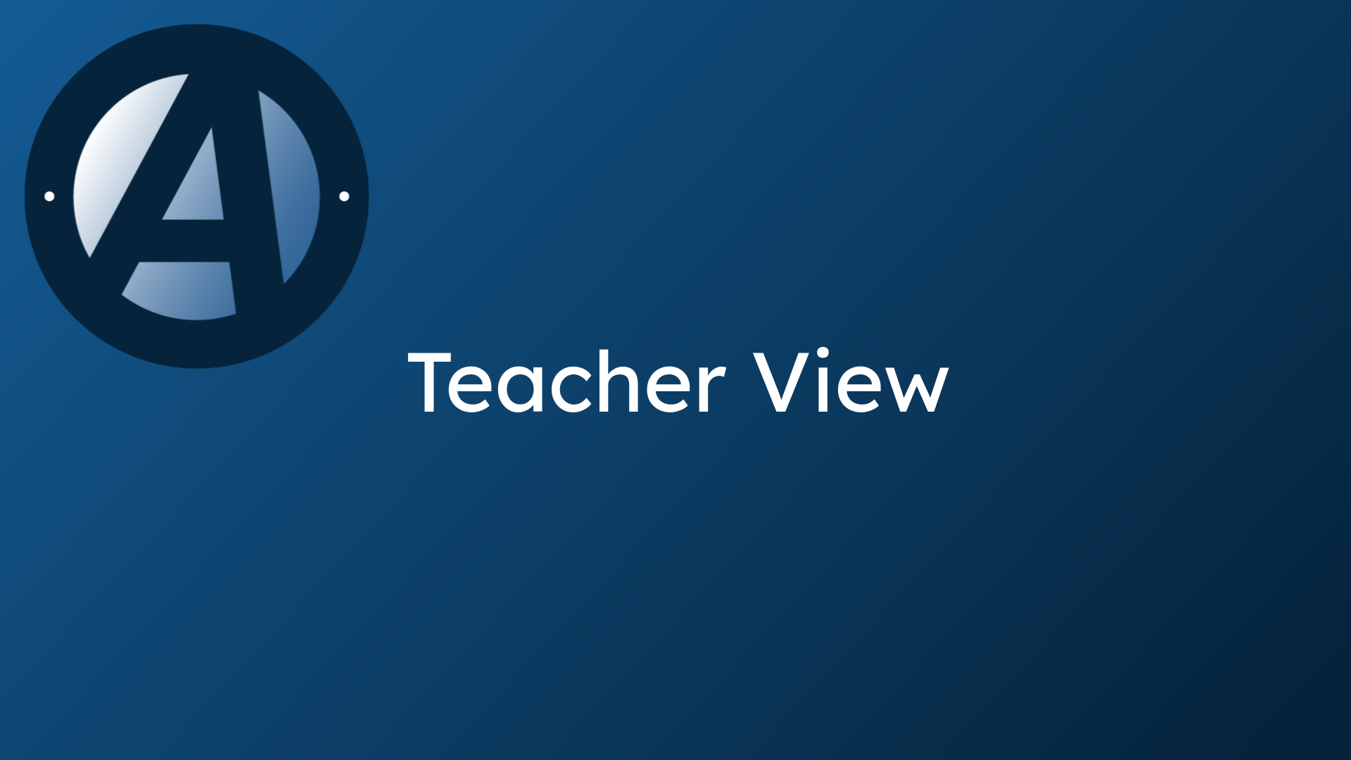 Teacher View
