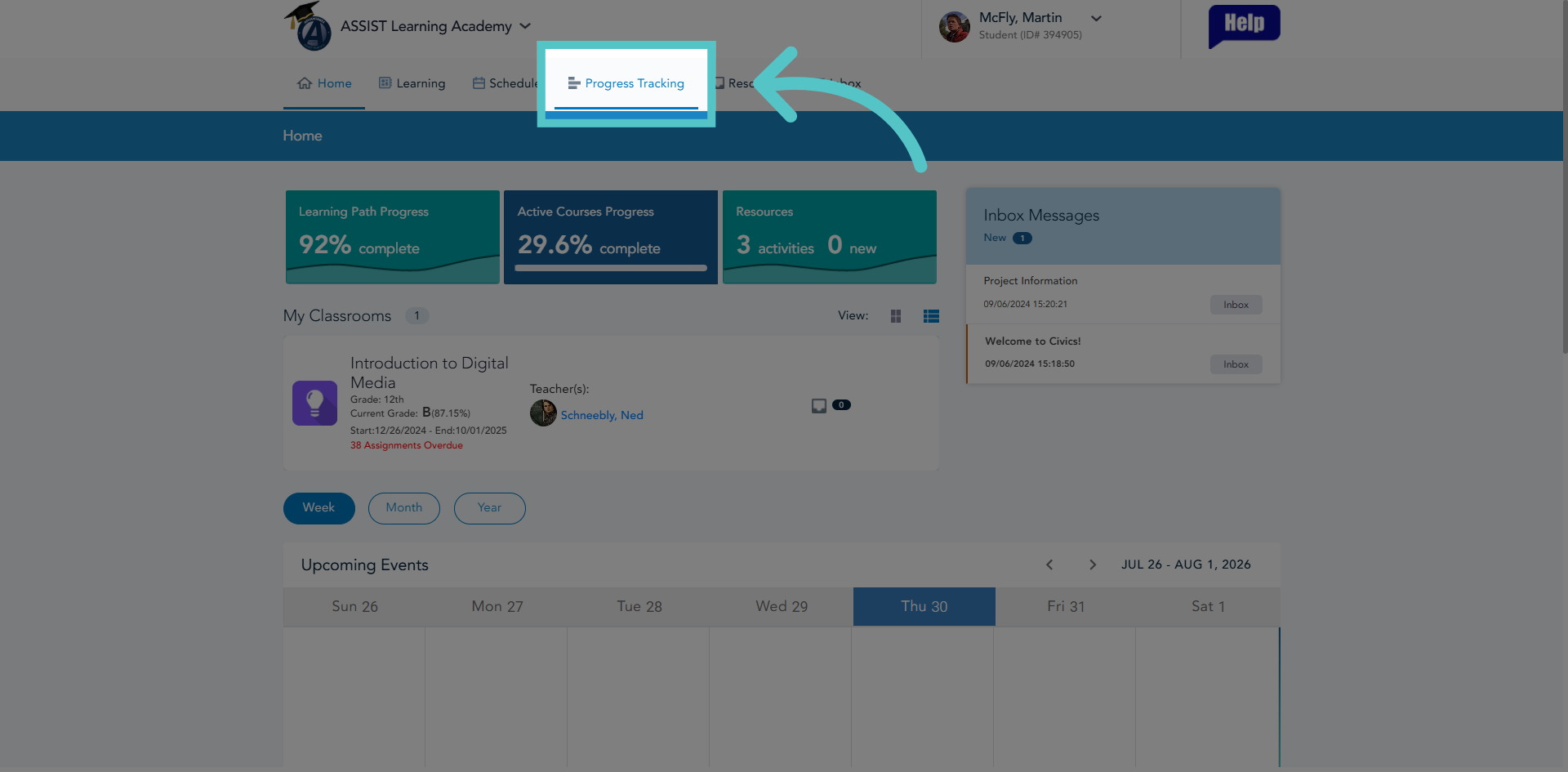 Access Progress Tracking