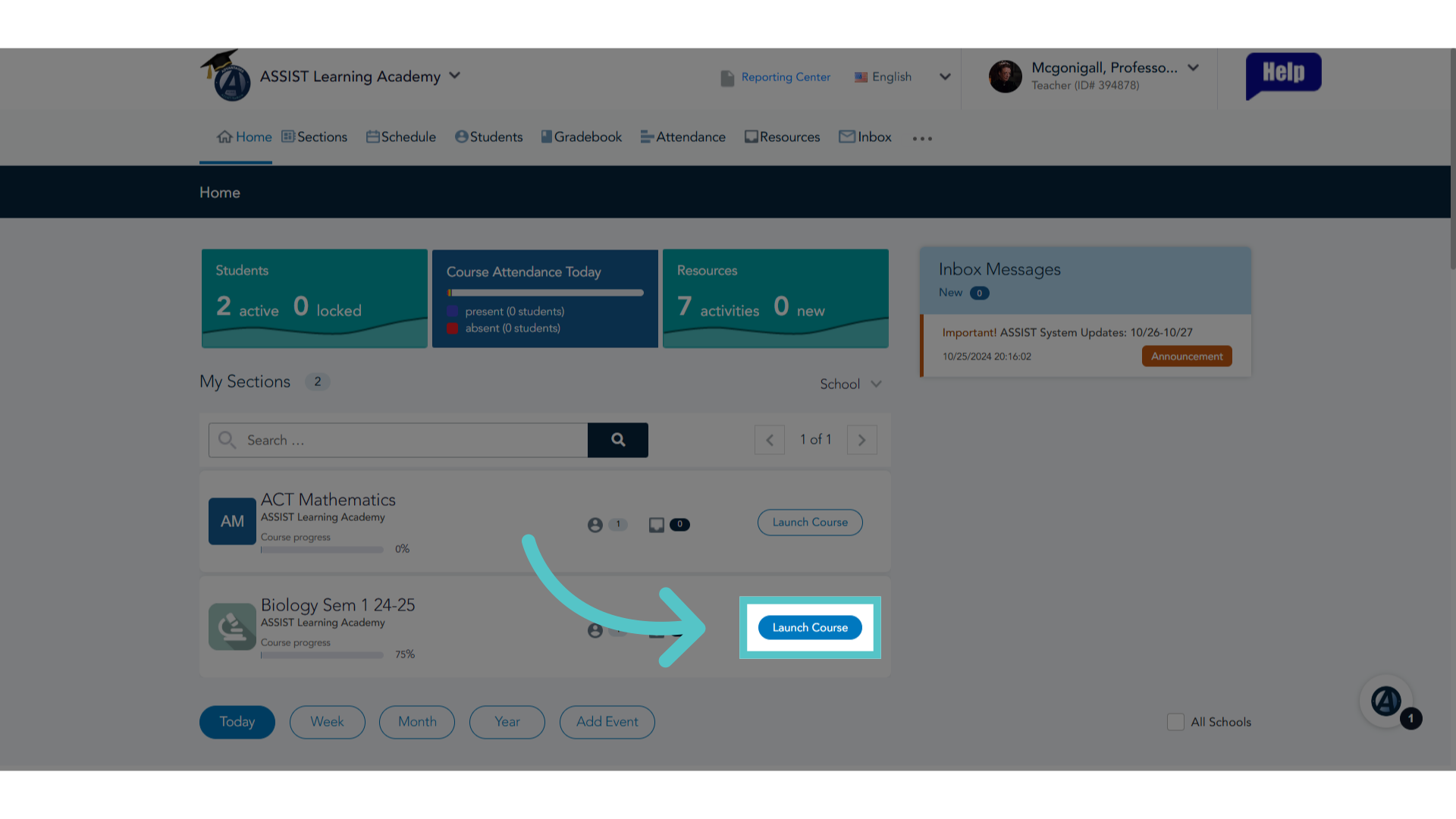 Click 'Launch Course'