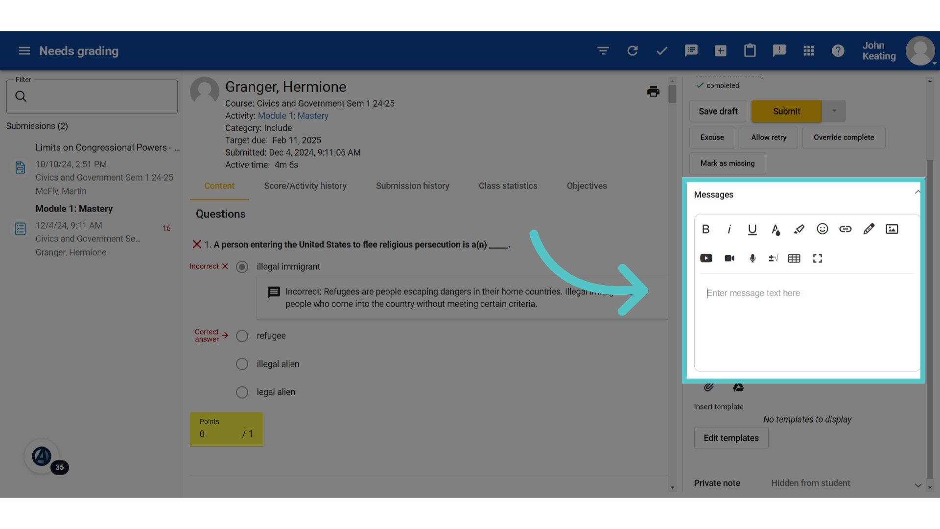Personalize Feedback