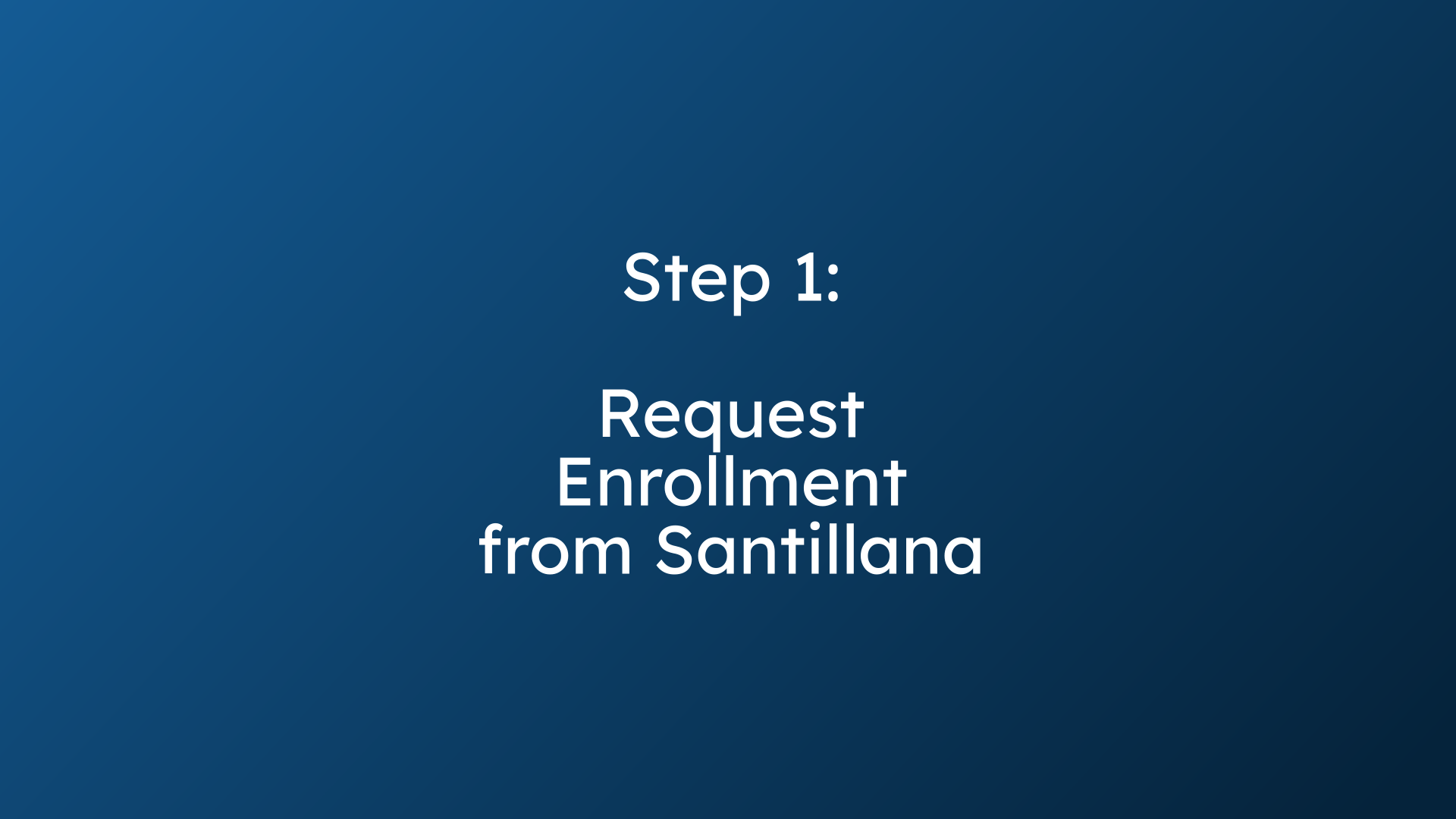 Step 1:
Request
Enrollment
from Santillana
