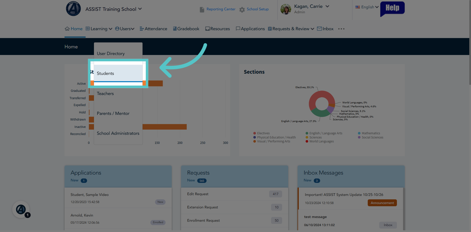 Open Students Page