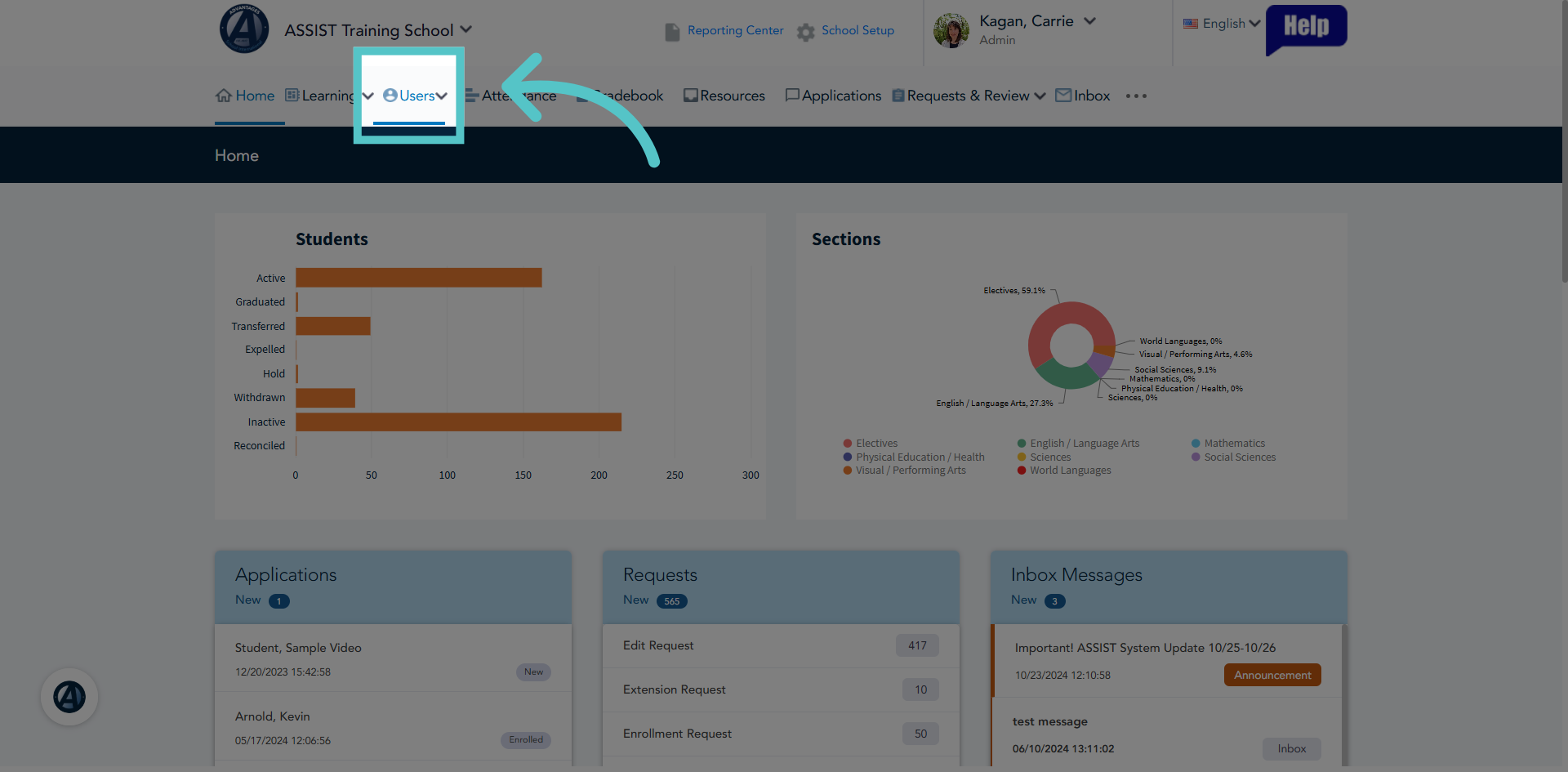 Access Users Menu