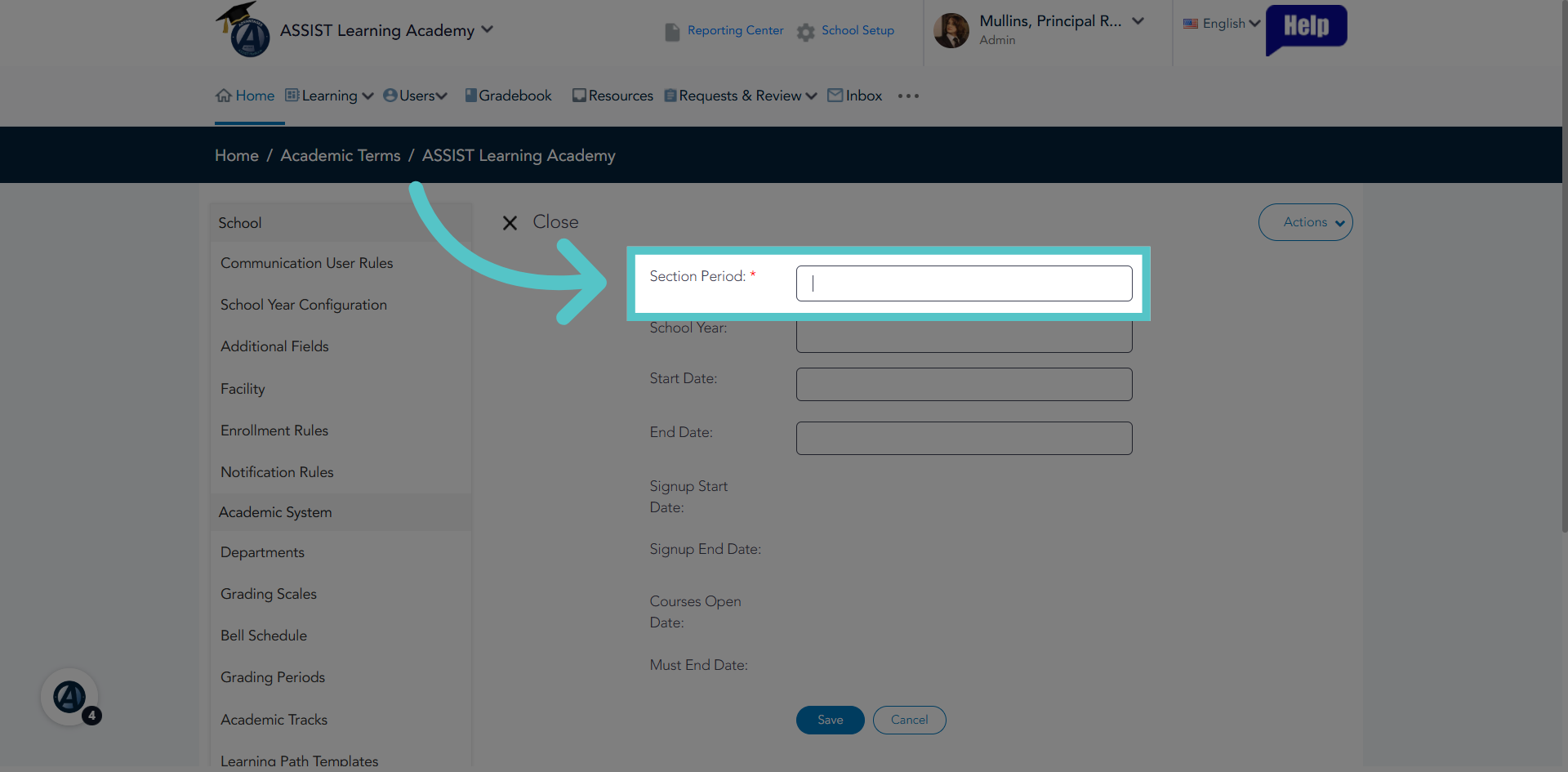 Activate Term Name Field