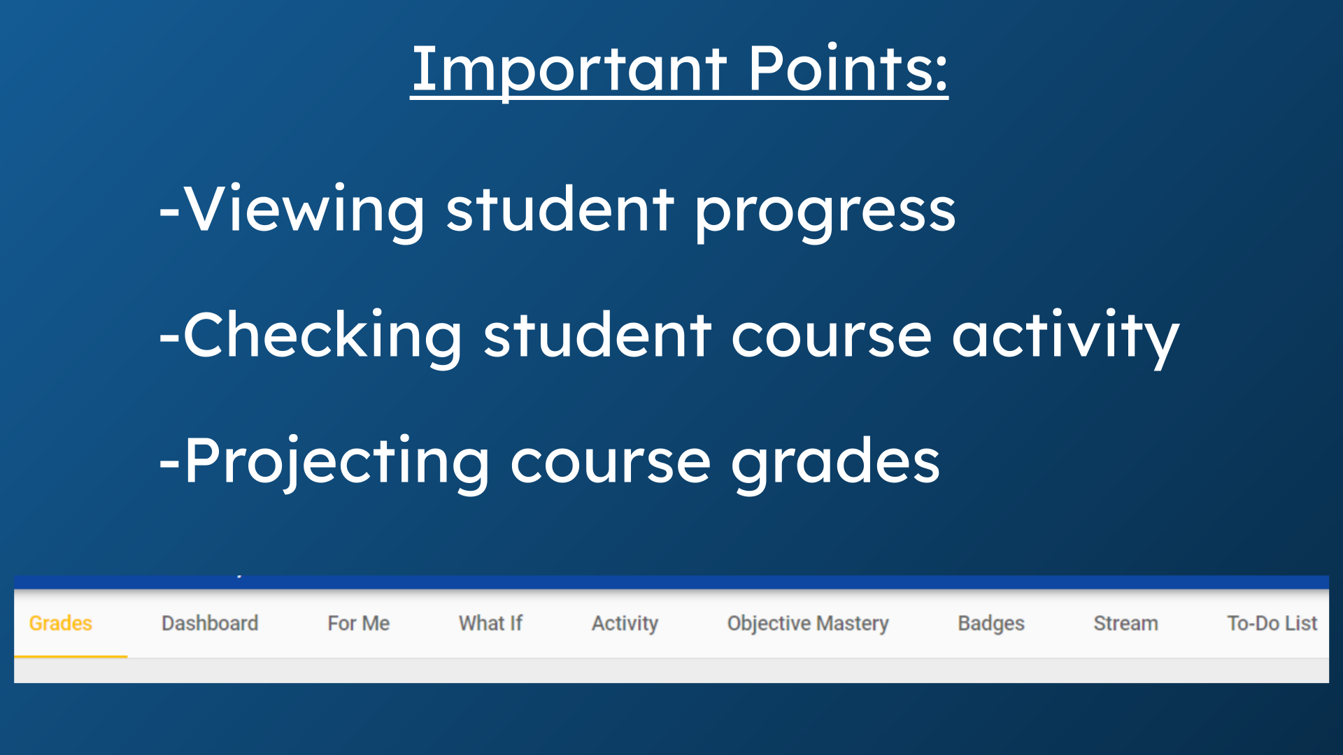 Important Points: