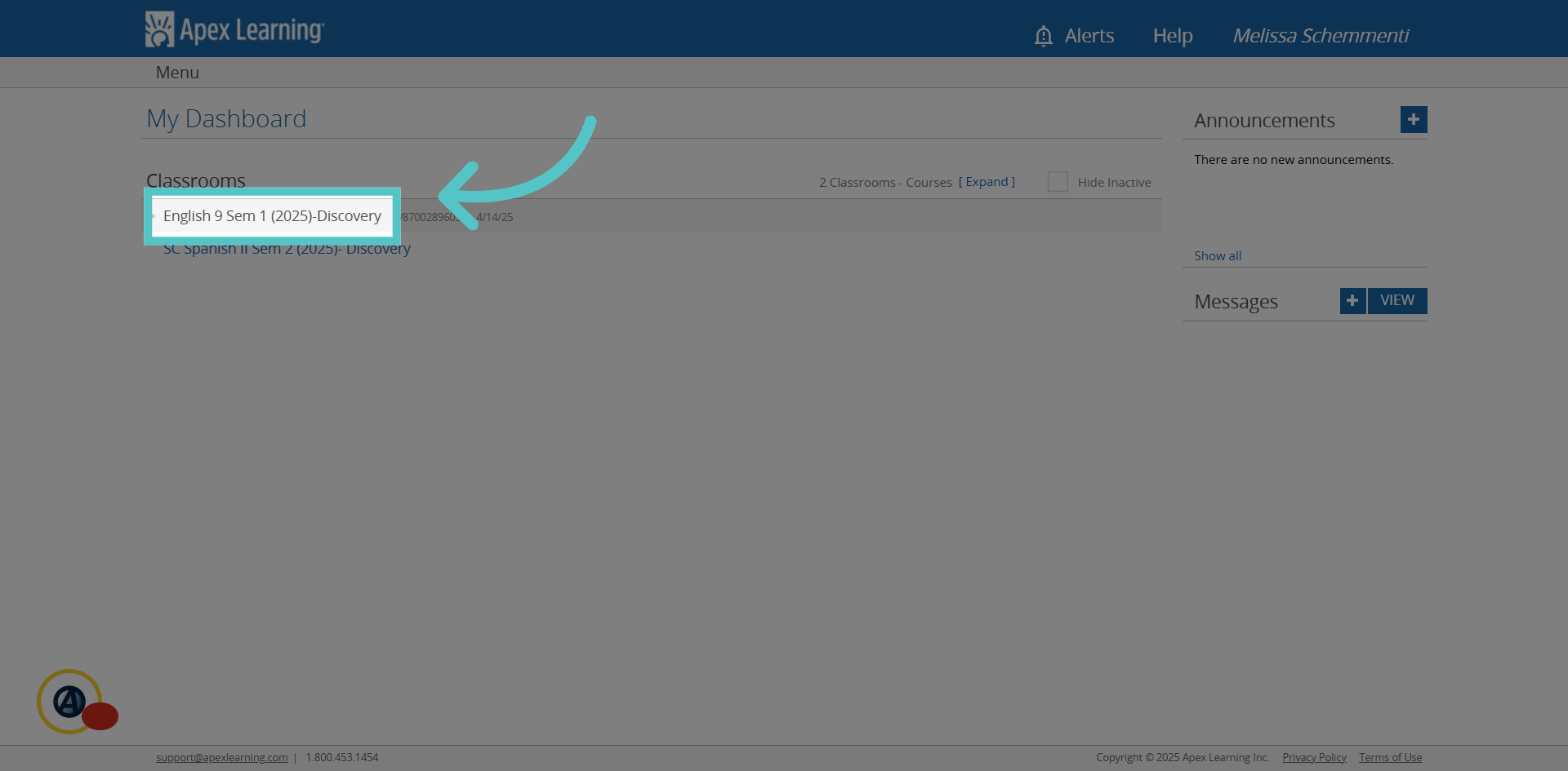 Course Dropdown