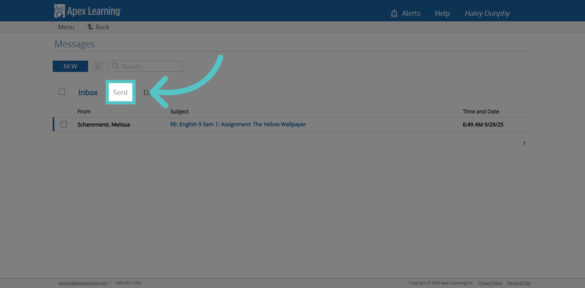 View Sent Confirmation