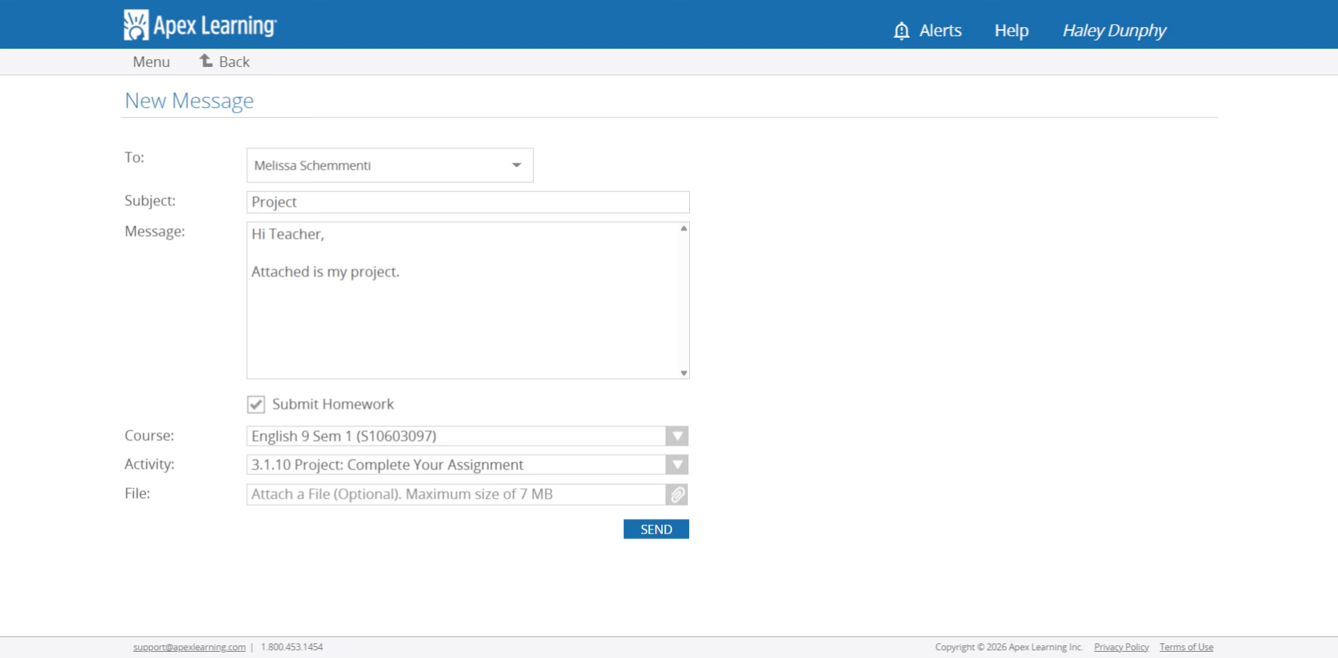 Compose Assignment Message