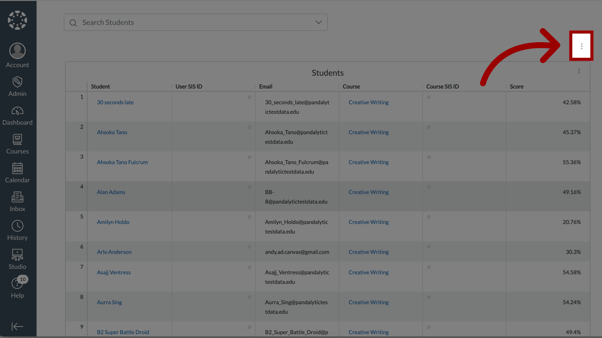 Open Dashboard Options