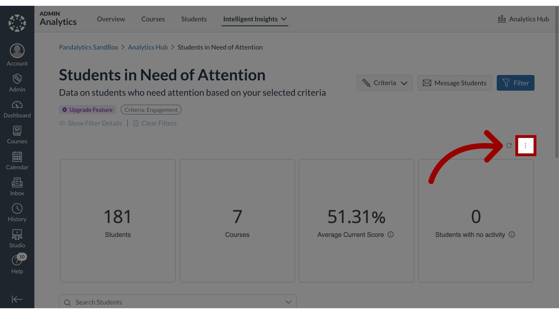 Open Dashboard Options