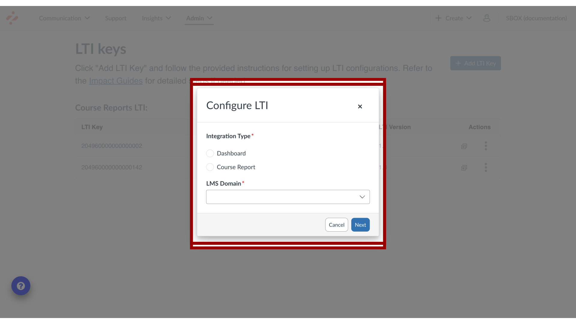 Add Integration Type and LMS Domain