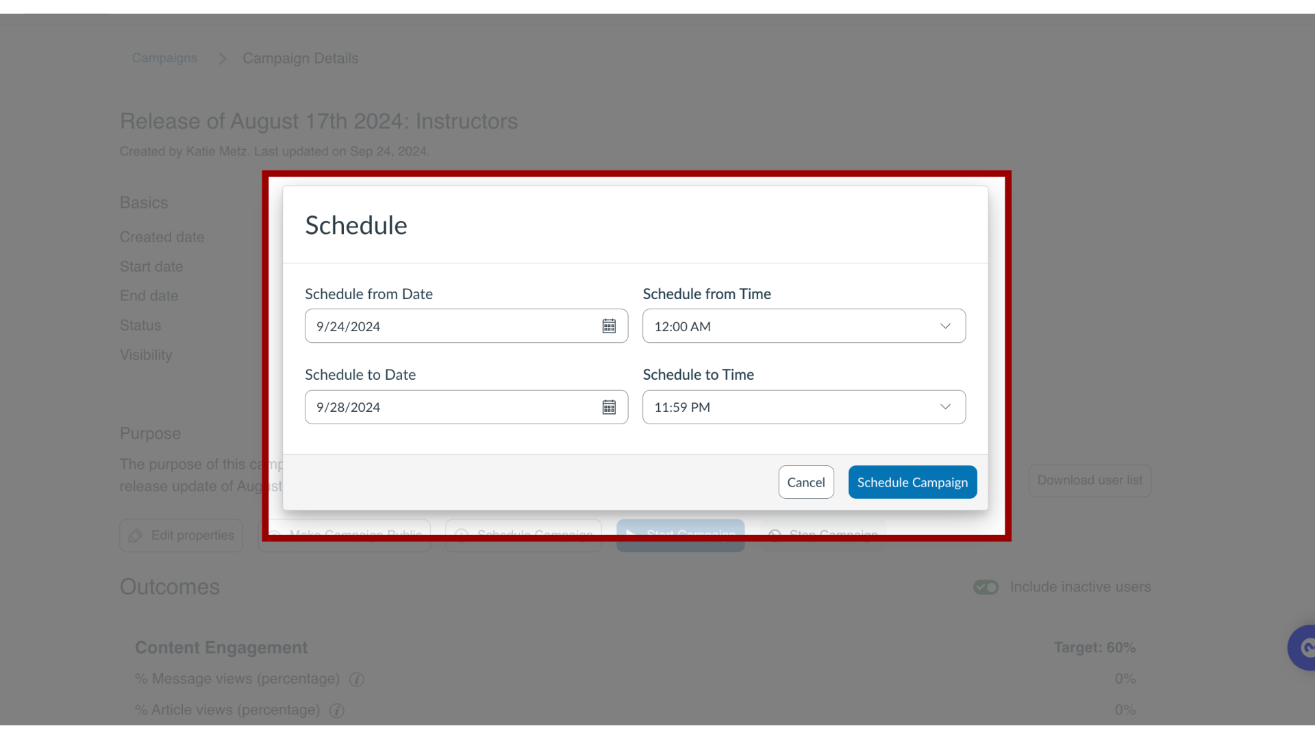 Add Schedule Dates