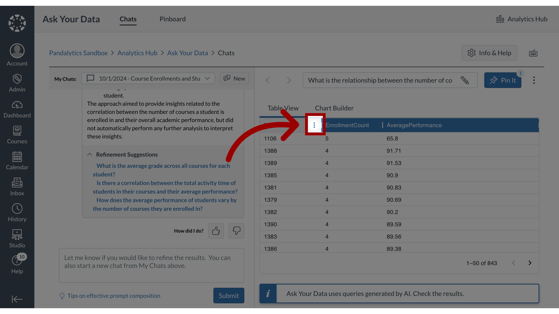 Open Column Format Options