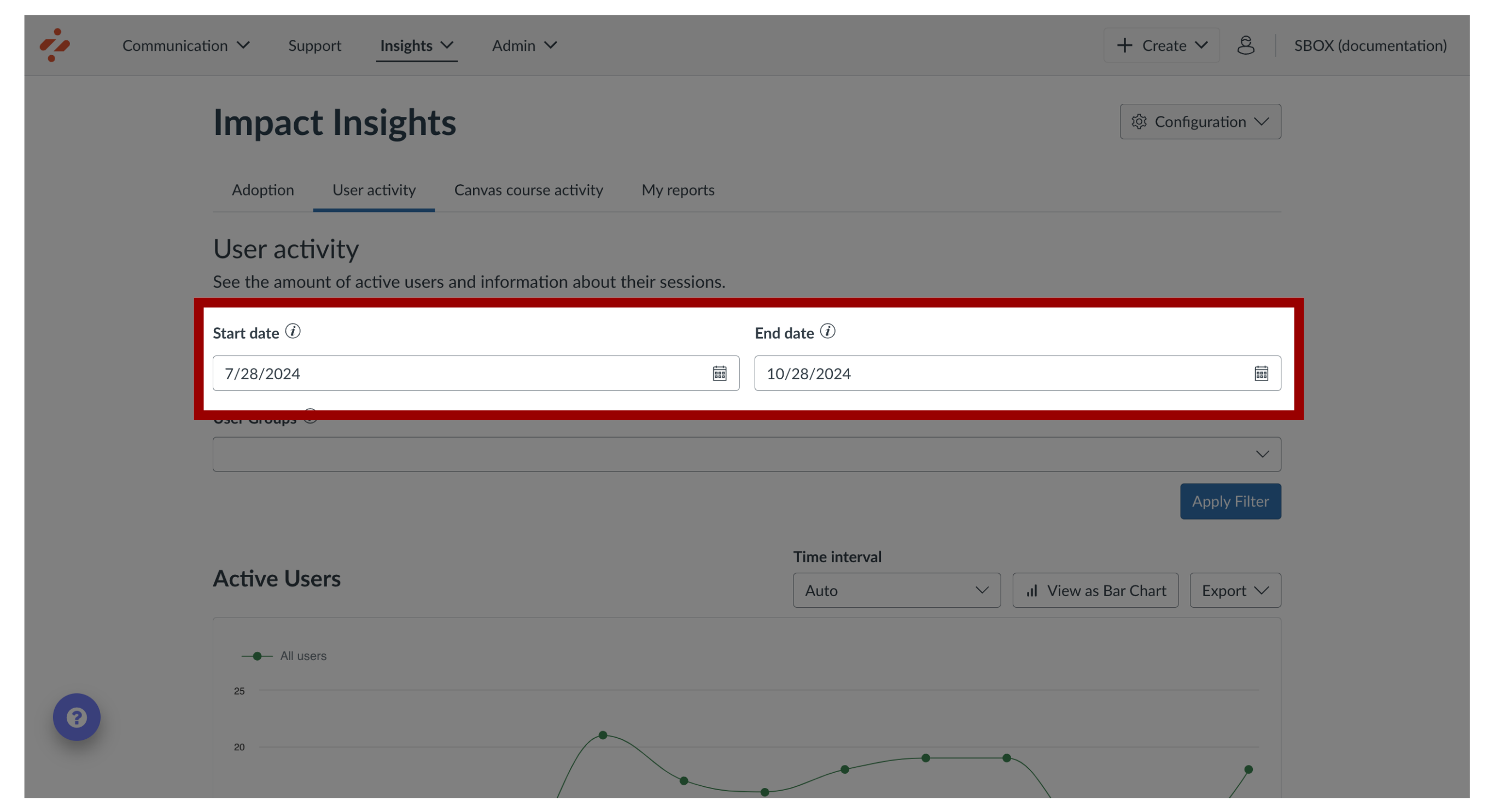 Select Date Range