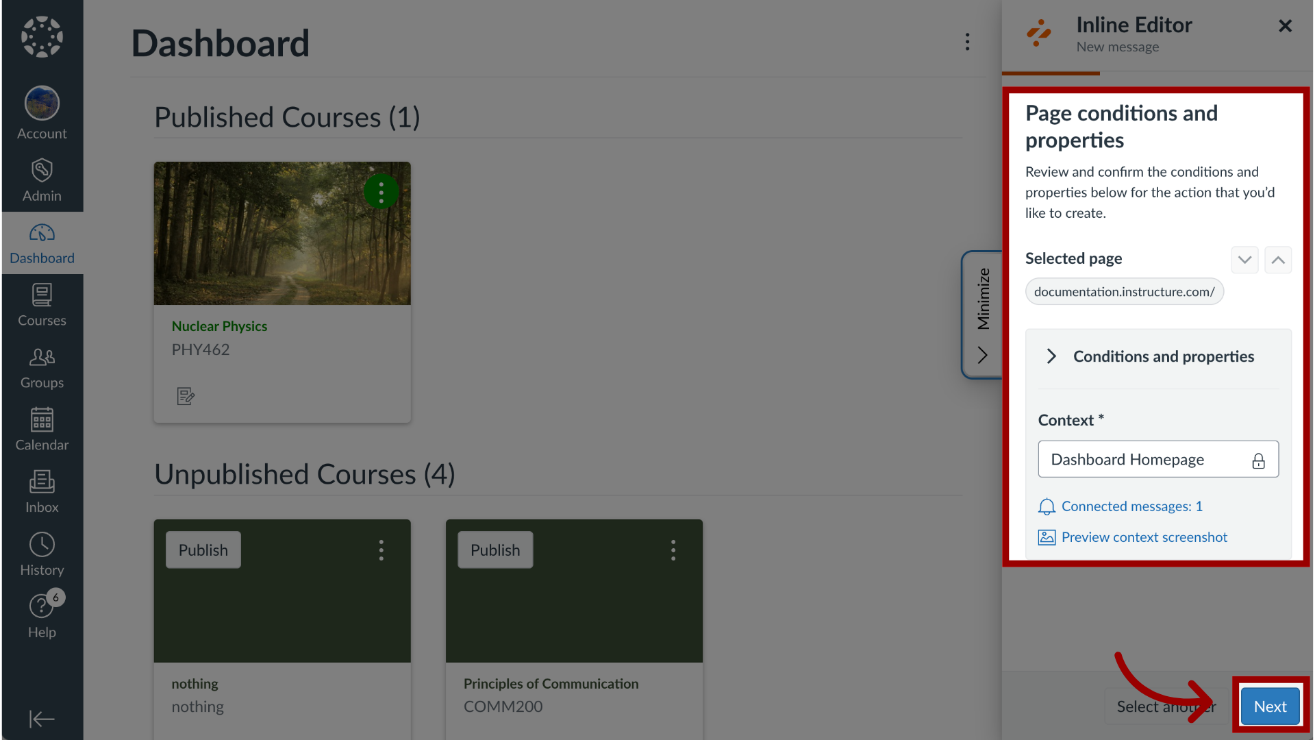 Review Page Conditions and Properties