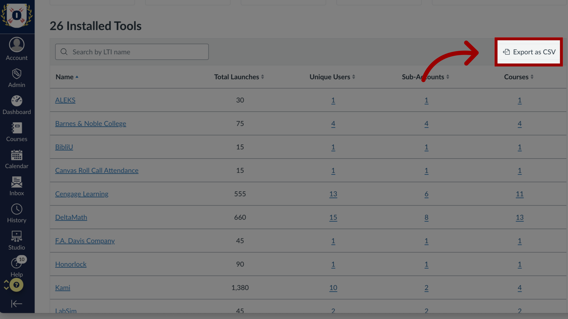 Export Installed Tools List