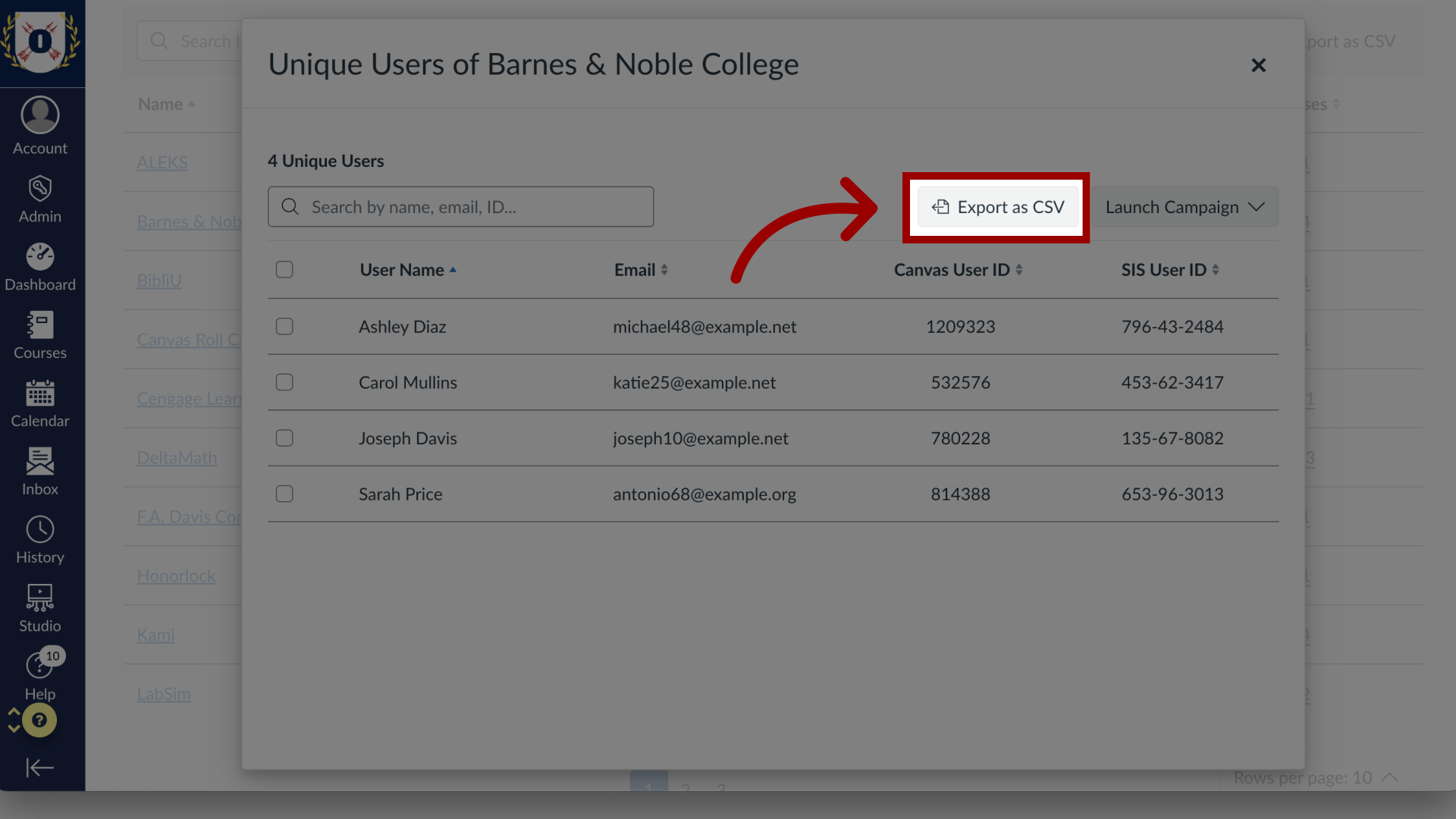 Export Unique Users of Individual Tools