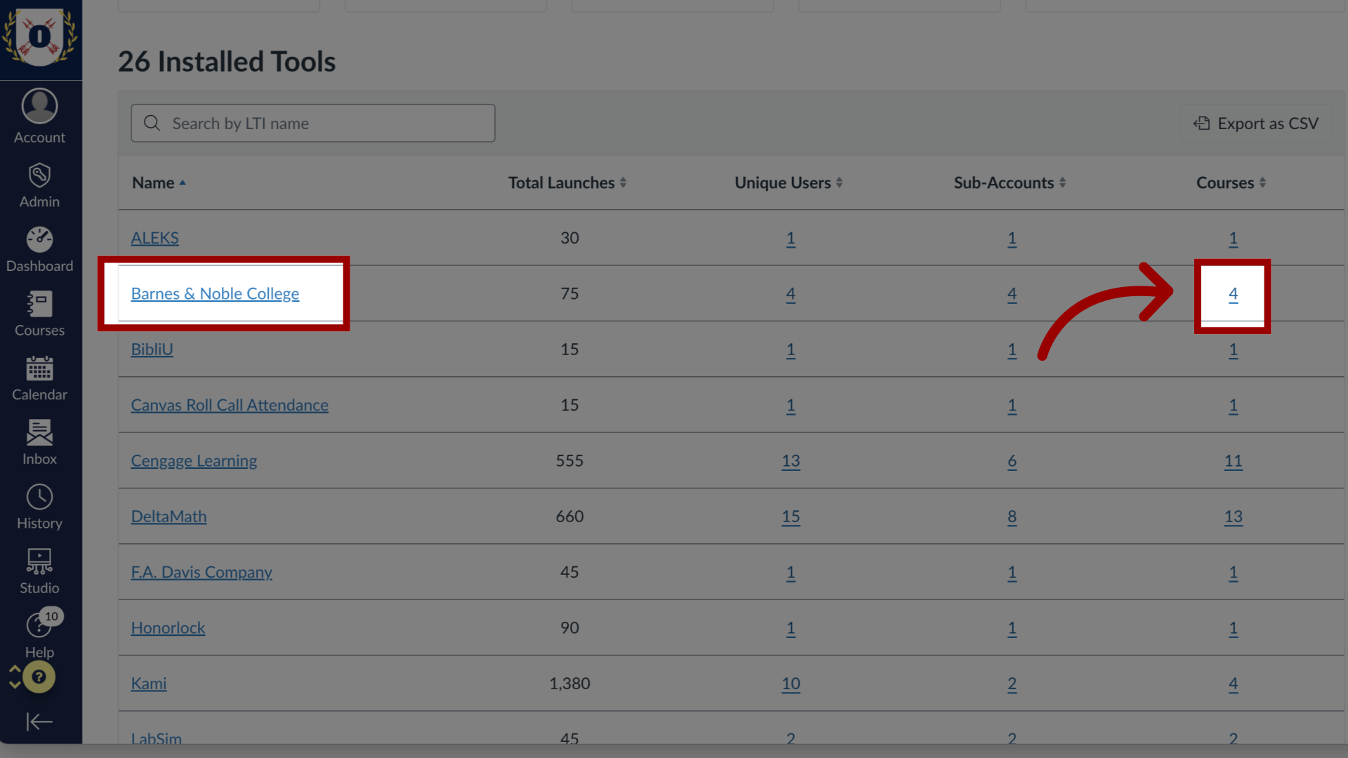 Open Course Usage of Individual Tools