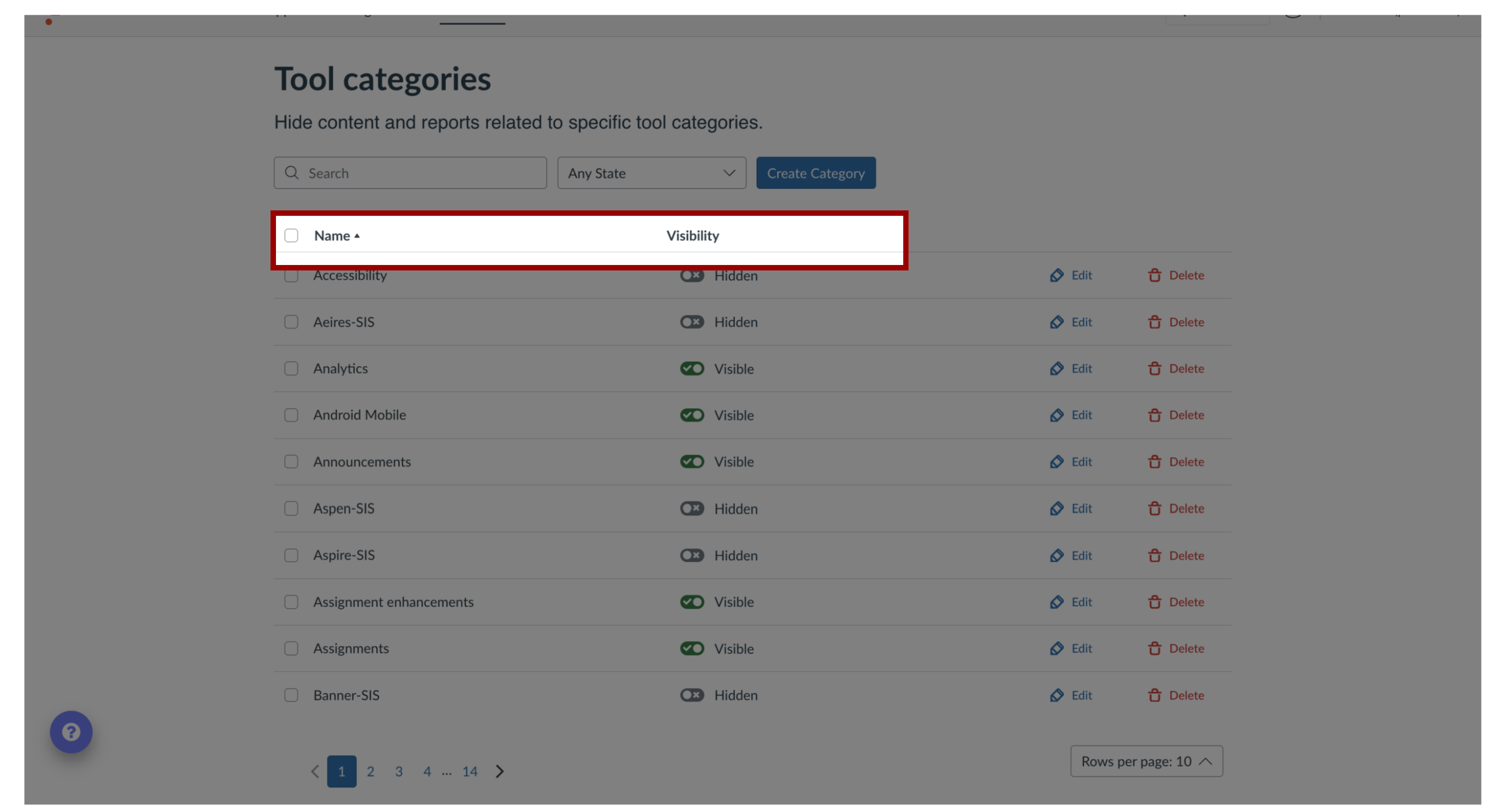 View Tool Categories