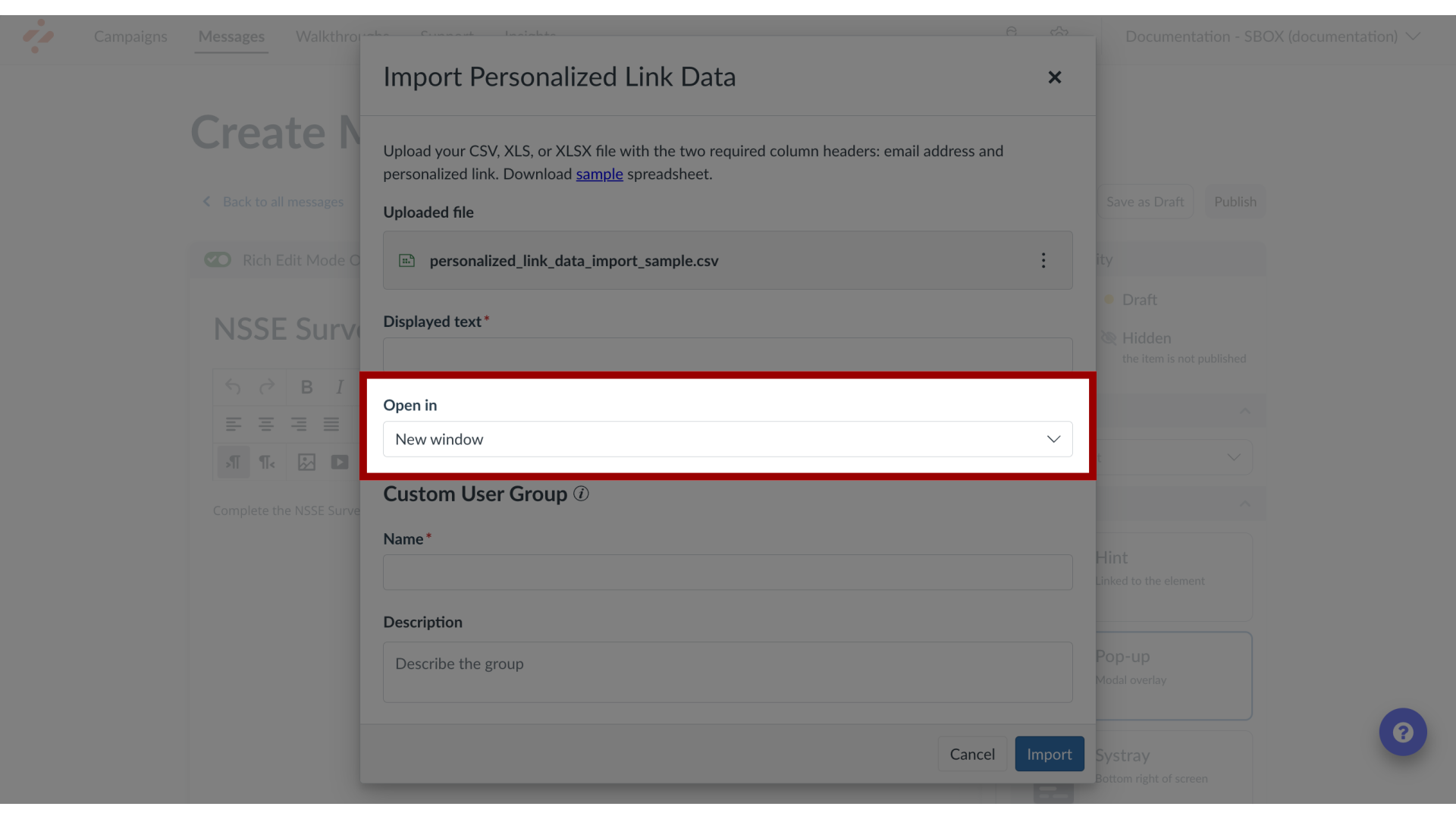 Select Display Setting