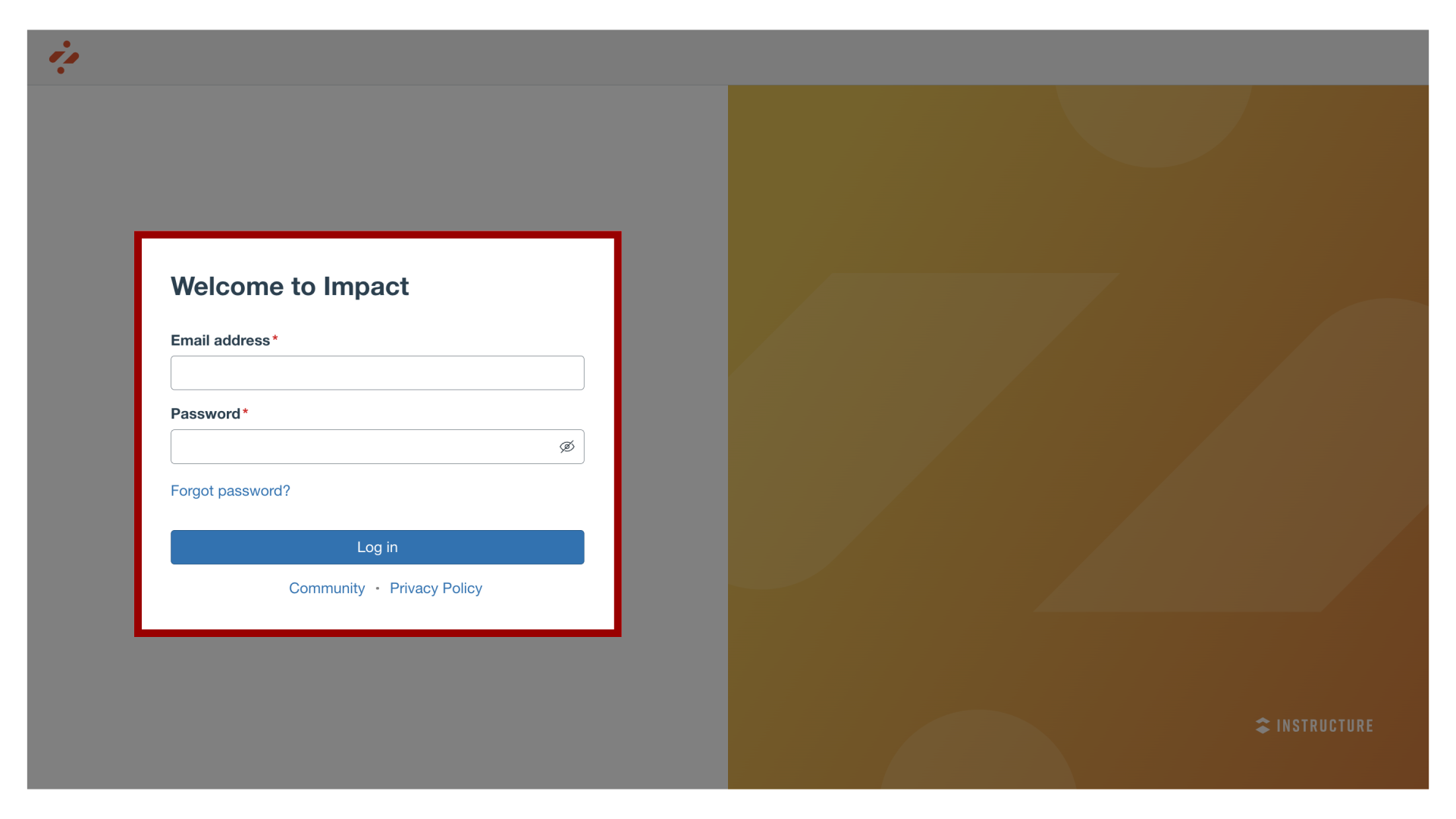 Log into Impact